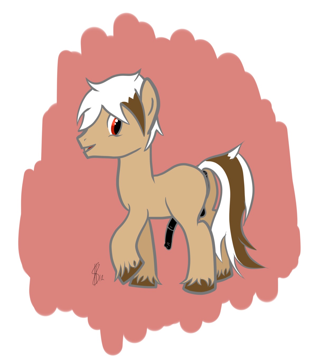 2012 absurd_res animal_genitalia animal_penis balls e621 earth_pony equid equine equine_genitalia equine_penis fan_character feral flaccid genitals hair hasbro hi_res horse looking_at_viewer male mammal multicolored_hair my_little_pony nude open_mouth penis pony quadruped rainponydasher red_eyes simple_background solo tail tongue