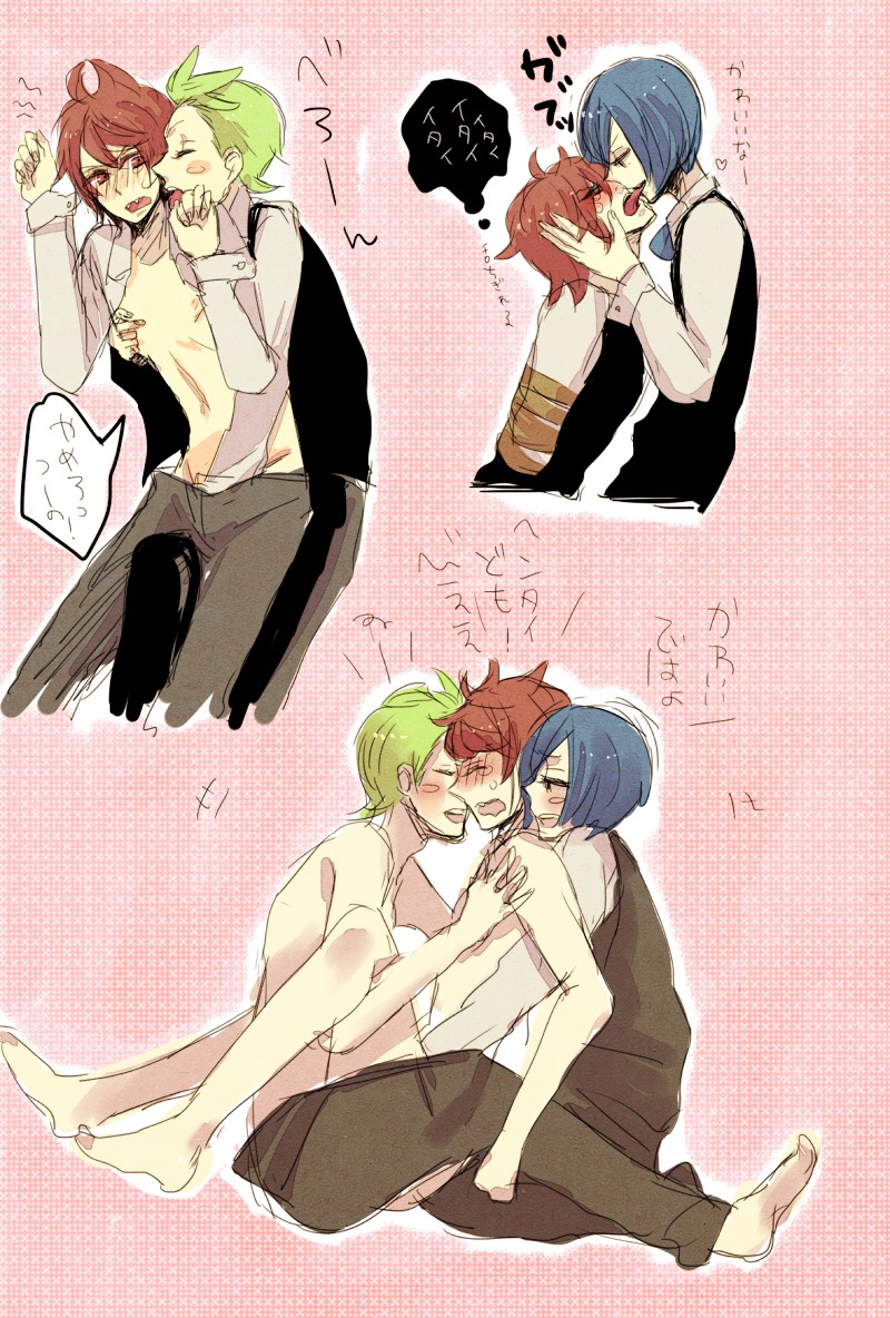 3boys anal arms_behind_back artist_request assist barefoot blue_hair blush bondage bound_wrists boy_rape chili_(pokemon) cilan_(pokemon) clothed clothed_male_nude_male clothed_on_nude cmnm cress_(pokemon) gay green_hair groping group_sex gym_leader hand_in_pants handjob incest kissing male matching_hair_and_eye_color multiple_boys multiple_males multiple_views nude open_clothes open_shirt penis pokemon pokemon_bw rape red_eyes red_hair rule34 sex shirt struggle threesome topless undressing yaoi
