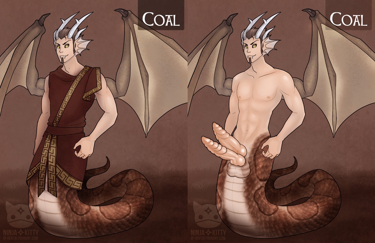 2_penises anthro apode balls beard big_penis brown_body brown_hair brown_scales clothing corruption_of_champions draconcopode dragon_horn e621 erection facial_hair fangs genitals hair horn knot lamia legless male membrane_(anatomy) membranous_wings multi_genitalia multi_penis ninjakitty nude off/on penis reptile robe scales scalie serpentine snake solo split_form teeth wings yellow_eyes