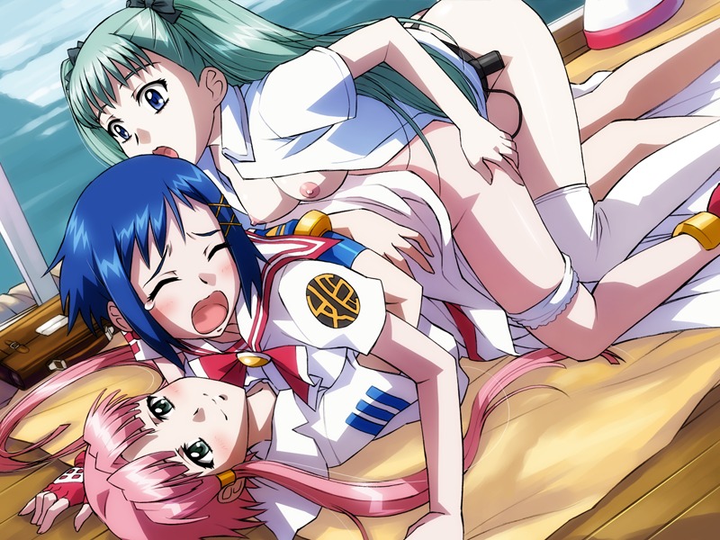 aika_granzchesta alice_carroll anal aria breasts clothing female female_only human human_only medium_breasts mizunashi_akari multiple_females multiple_girls no_visible_genitalia panties rule34 stockings tagme threesome yuri