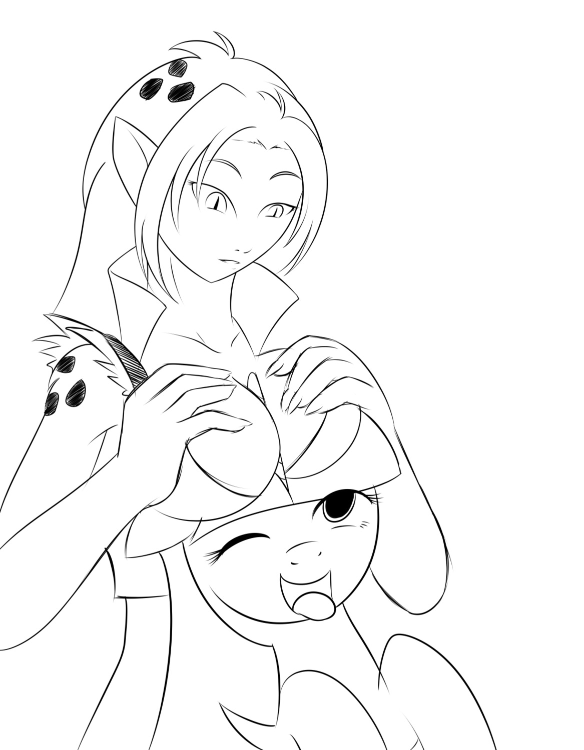 black_and_white cheetara female friendship_is_magic kloudmutt my_little_pony rule34 signature smooth_skin text thundercats thundercats_2011 twilight_sparkle_(mlp)
