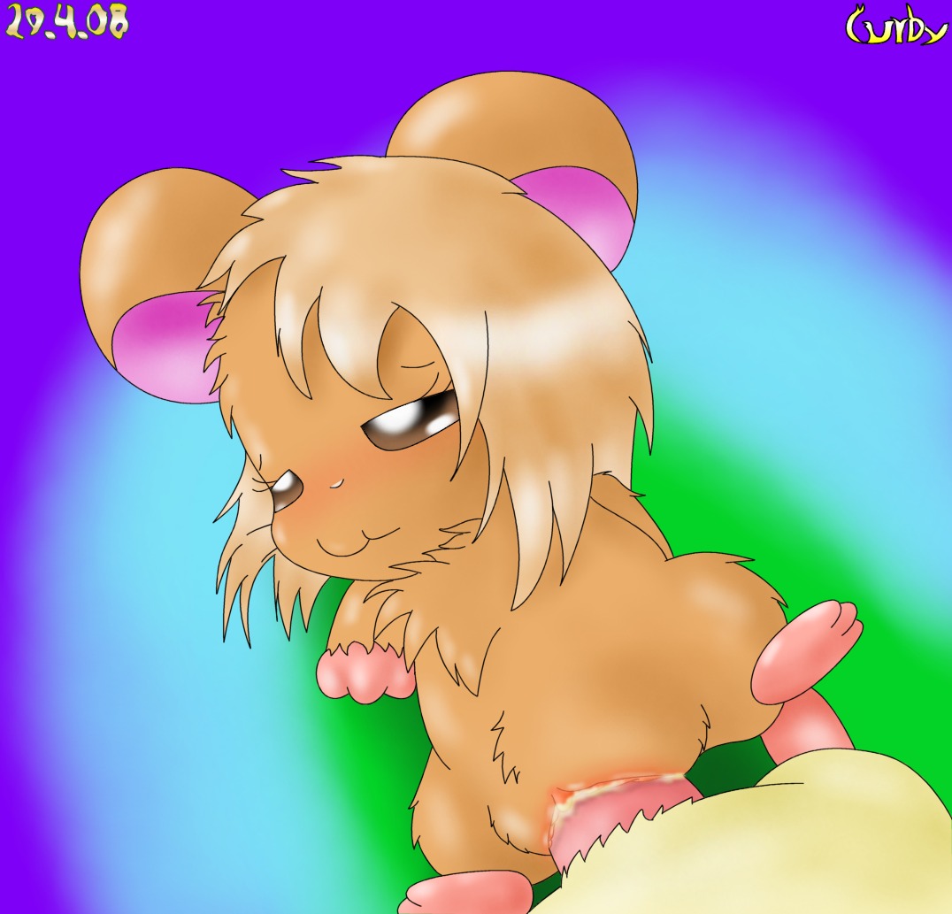 1boy 1girls 2008 brown_fur curby female feral hamster hamtaro_(series) male original_character penis pussy rule34 tagme toony