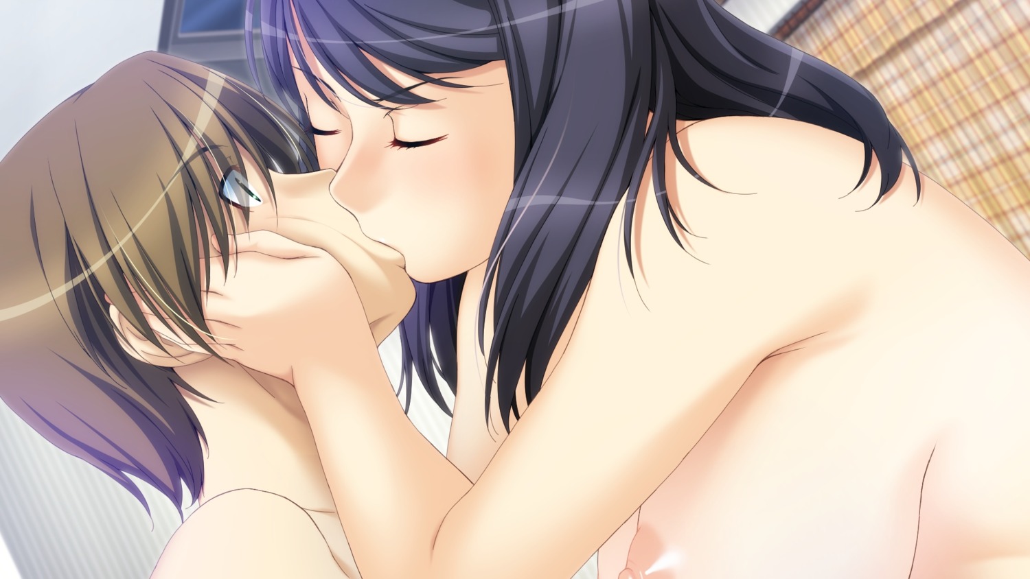 big_sister brother brother_and_sister brown_hair closed_eyes female highres human incest ino kissing little_brother male nipples nude older_female older_sister purple_hair rule34 short_hair sister_scheme_2 straight surprised wide_eyed yanagawa_misaki yanagawa_shiori younger_brother younger_male