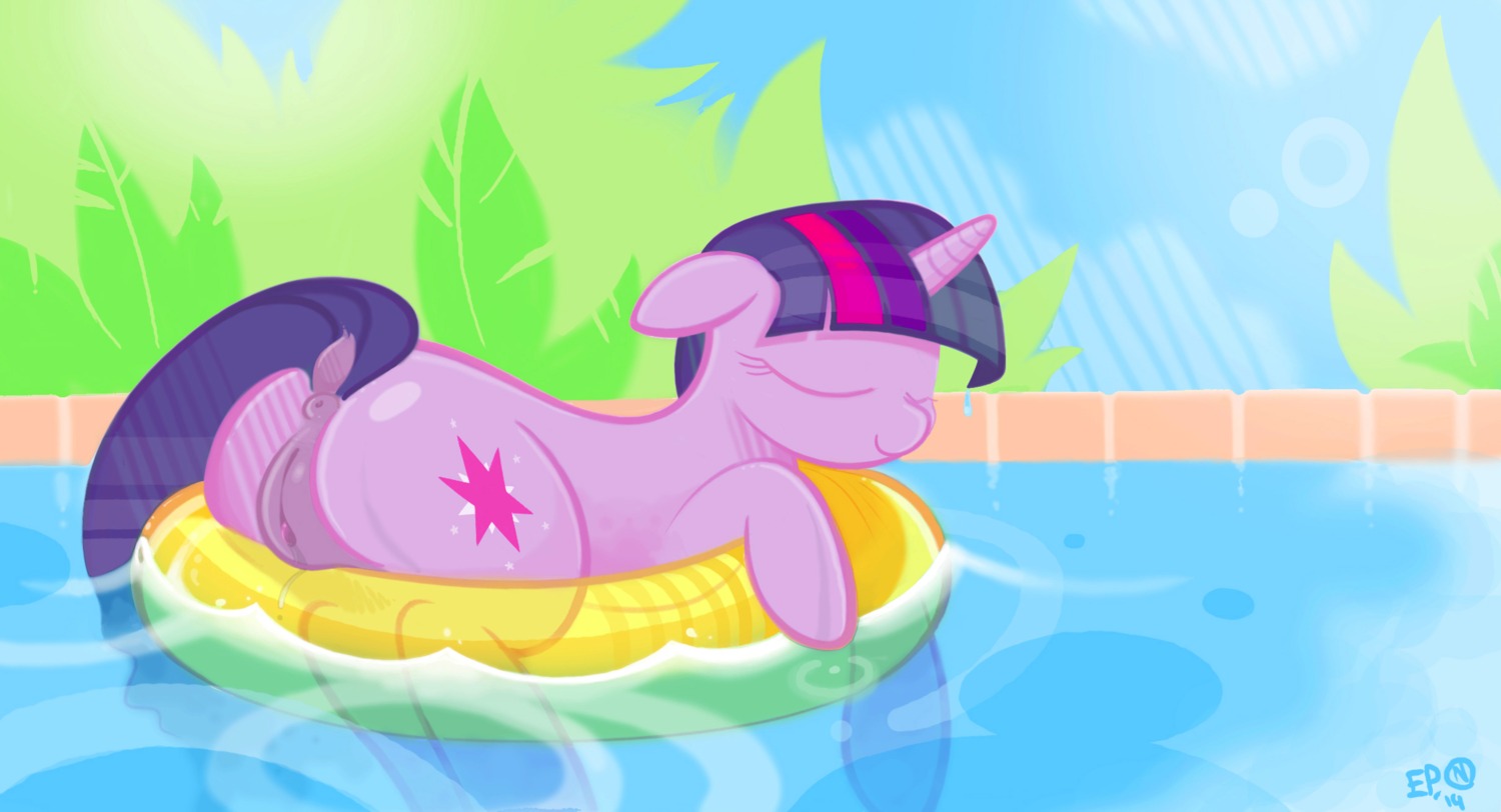 anus b-epon cutie_mark e621 equid equine eyes_closed female feral friendship_is_magic fur genitals hair hasbro hi_res horn inflatable mammal multicolored_hair my_little_pony mythological_creature mythological_equine mythology pool_toy purple_body purple_fur purple_hair raised_tail relaxing sleeping solo swim_ring swimming_pool tail twilight_sparkle_(mlp) two_tone_hair unicorn vulva water wet