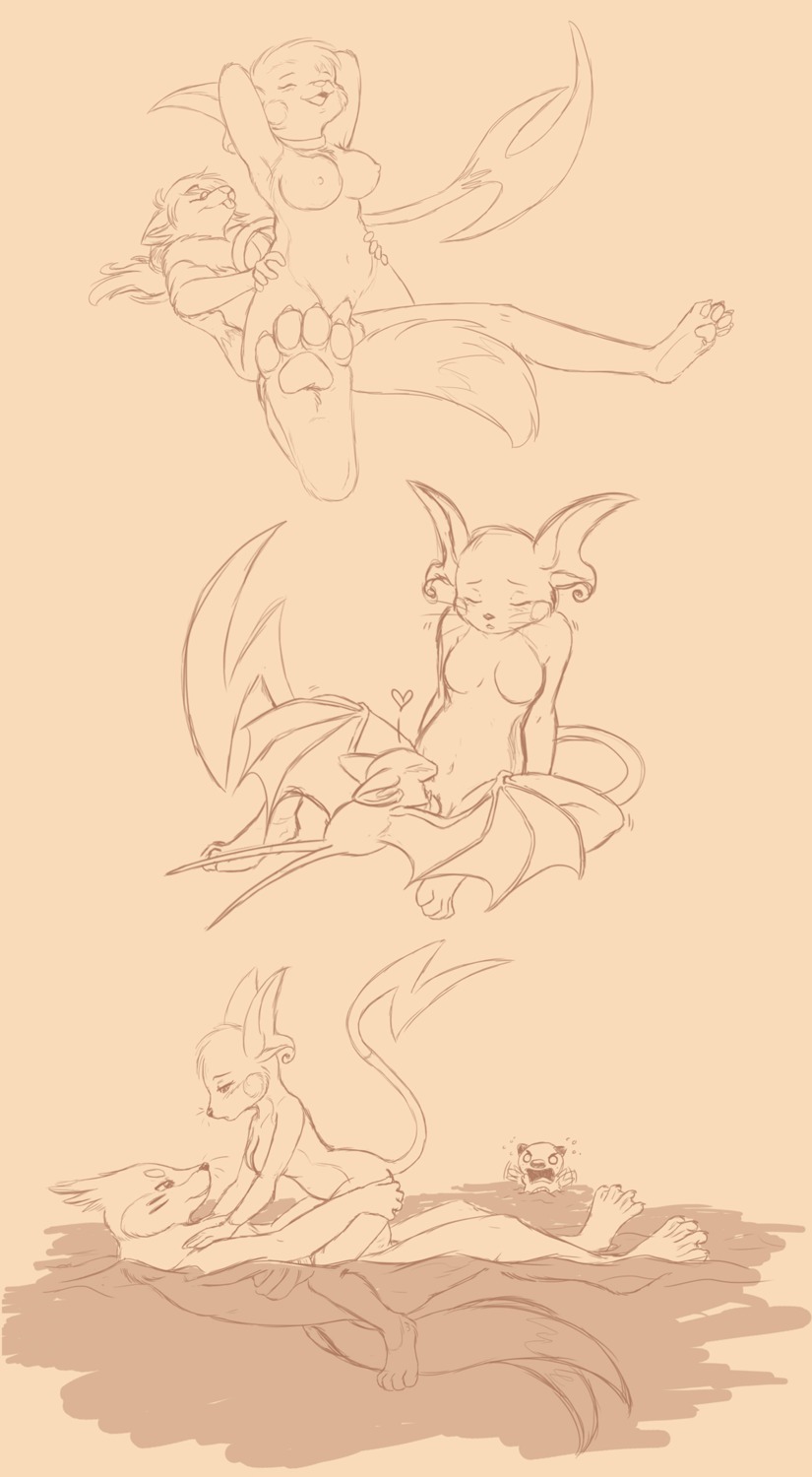 2012 anthro balls bat breasts buizel closed_eyes collar cunnilingus female furry heart licking male mouse mustelid musteline nude on_back oral oral_sex oshawott otter penetration penis pokemon pokemon_(species) pussy raichu redpander reverse_cowgirl_position rodent rule34 sex sketch spread_legs spreading straight tongue vaginal_penetration water weasel wet zubat