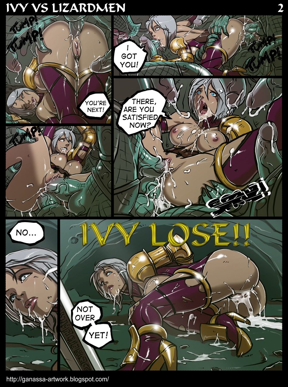 all_fours anal anus armor balls bandai_namco belt blue_eyes bodily_fluids breasts butt clothed clothing comic cowgirl_position cum cum_in_mouth cum_inside cum_on_breasts cum_on_butt cum_on_face cumshot dialogue doggystyle double_penetration e621 ejaculation english_text erection fellatio female forced from_behind_position from_front_position ganassa gangbang genital_fluids genitals group group_sex hi_res human interspecies ivy_valentine ivy_vs_lizardmen legwear lizard lizardman lying male male/female mammal melee_weapon messy nipples on_back on_bottom on_top open_mouth oral oral_penetration orgasm penetration penile penis rape red_eyes reptile reverse_cowgirl_position scalie sex skimpy soul_calibur spread_legs spreading stockings straddling sword tears text tongue triple_penetration url vaginal vaginal_penetration vulva weapon wet