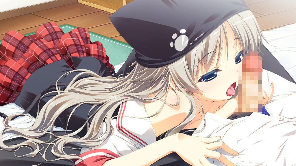 blonde_hair fellatio female game_cg hair male oral penis rule34 tongue