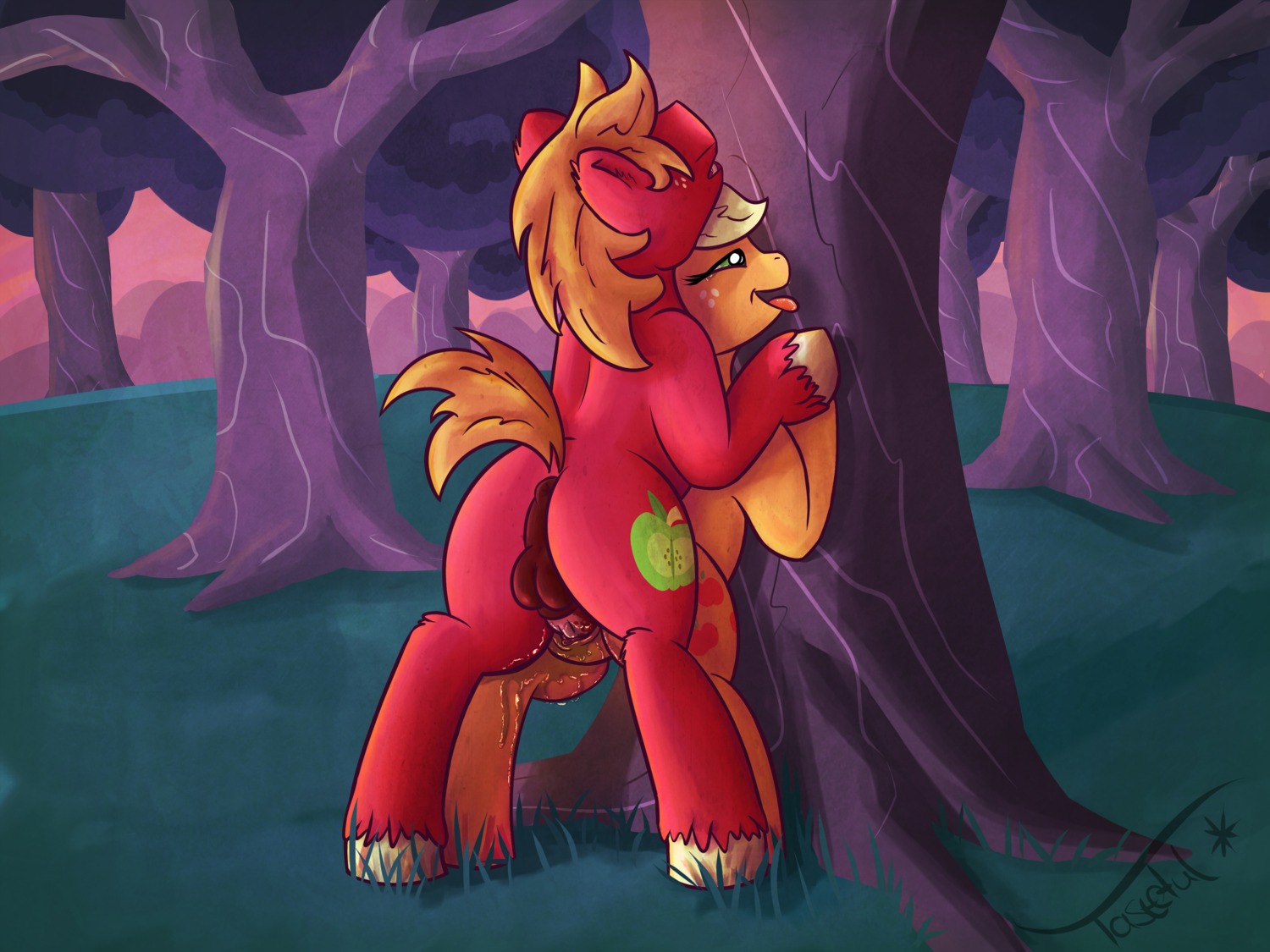 2013 4:3 absurd_res against_surface against_wall anus applejack_(mlp) big_macintosh_(mlp) blonde_hair brother_(lore) brother_and_sister_(lore) butt cutie_mark duo e621 earth_pony equid equine erection female female_penetrated feral freckles friendship_is_magic from_behind_position genitals green_eyes hair hasbro hi_res horse incest_(lore) male male/female male_penetrating male_penetrating_female mammal my_little_pony nude open_mouth outside penetration penile penile_penetration penis penis_in_vagina pony sex sibling_(lore) sister_(lore) standing tail tasteful-clopper tongue tongue_out vaginal vaginal_penetration vulva