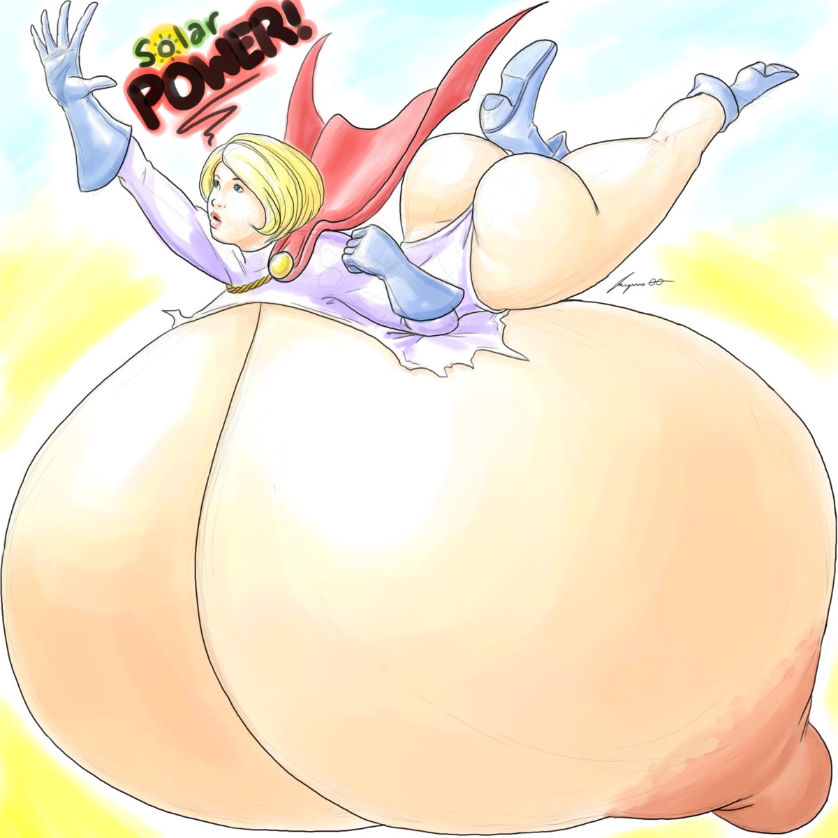 ass breast_expansion breast_growth breast_growth_(enlargement) breasts dc dc_comics female huge_nipples hyper hyper_breasts hyper_nipples jacques00 kara_zor-l karen_starr massive_breasts nipples power_girl rule34 superman_(series) tagme thick_thighs