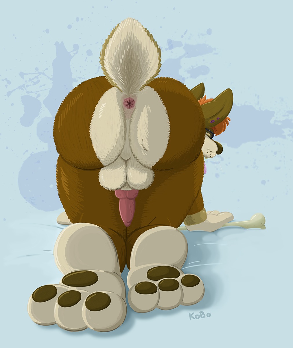 2014 3_toes abstract_background all_fours anthro anus backsack balls bone butt canid canine canis close-up domestic_dog e621 ear_piercing erection eyewear feet fur genitals glasses glistening half-closed_eyes hi_res knot male mammal narrowed_eyes nude open_mouth pawpads paws penis piercing presenting presenting_hindquarters rear_view shadow simple_background sniffur solo toes tongue tongue_out yellow_eyes