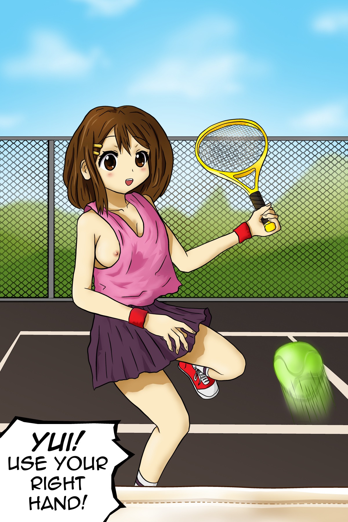 brown_eyes brown_hair cherryraccoon female female_only human human_only k-on! rule34 solo tagme yui_hirasawa_(k-on!)