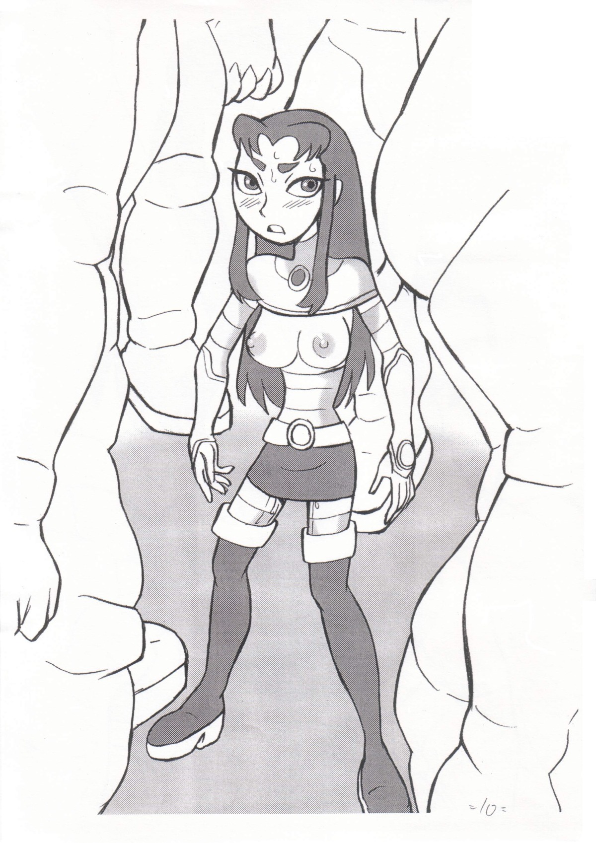 1girls 2d alien alien_girl alien_look_like_human blackfire dc dc_comics female komand'r male multiple_boys multiple_males rule34 straight_hair tamaranean teen_titans union_of_the_snake