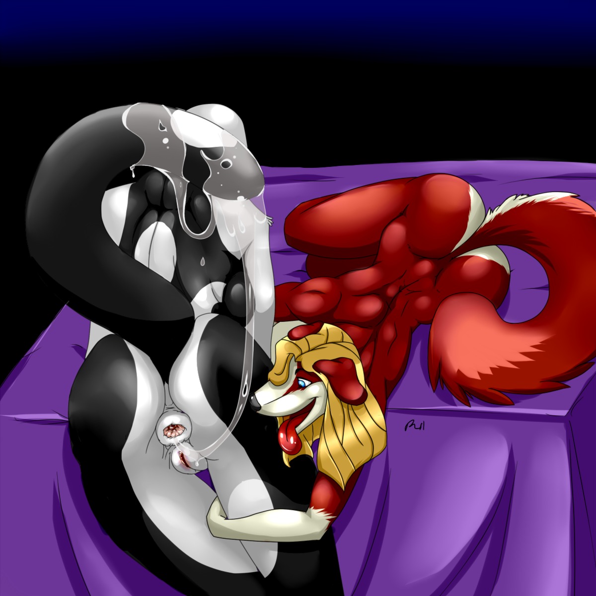 1:1 anal anthro anus blue_eyes bodily_fluids border_collie breasts butt canid canine canis collie dame domestic_dog duo e621 female floppy_ears folded_ears furball gaping gaping_anus genitals herding_dog hi_res mammal pastoral_dog severus sheepdog side_boob tail temper vulva