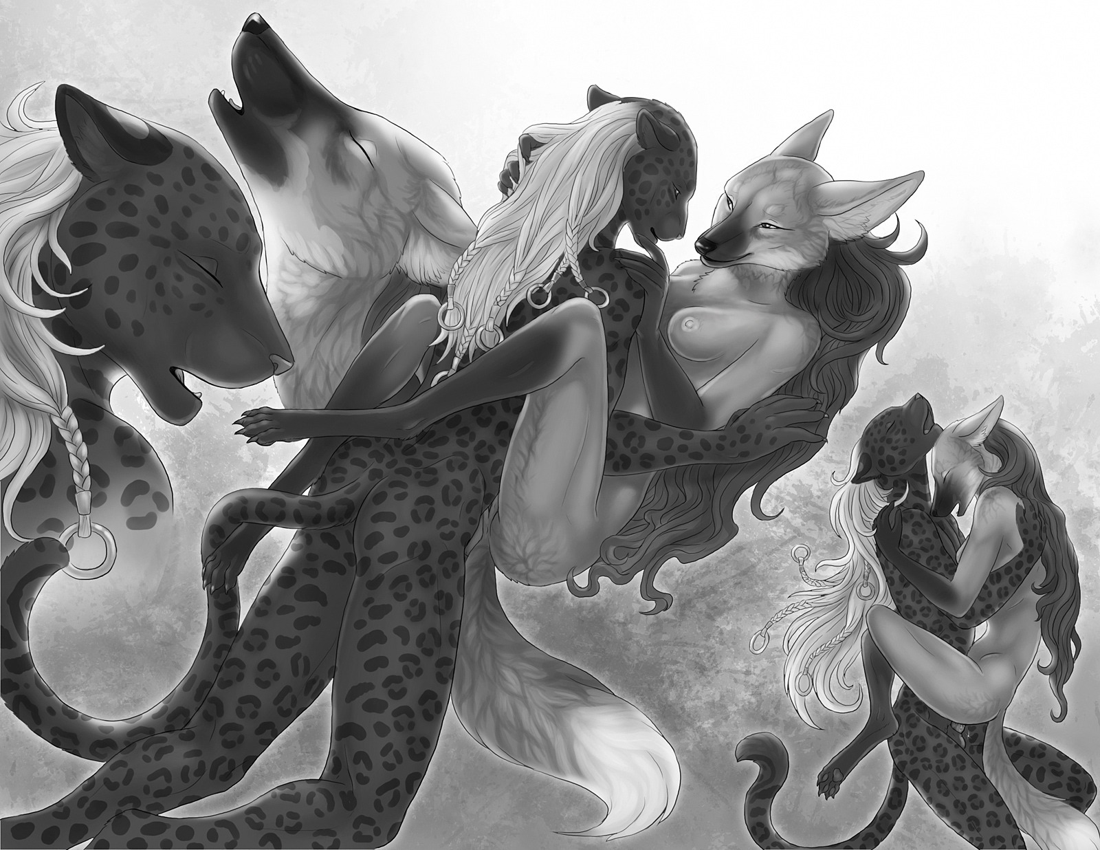 anthro anthro_on_anthro bagheera breasts canid canine duo e621 erection eyes_closed felid female female_penetrated genitals greyscale hi_res leg_wrap male male/female male_penetrating male_penetrating_female mammal maned_wolf monochrome nipples nude pantherine penetration penile penile_penetration penis penis_in_vagina sex tail vaginal vaginal_penetration vulva