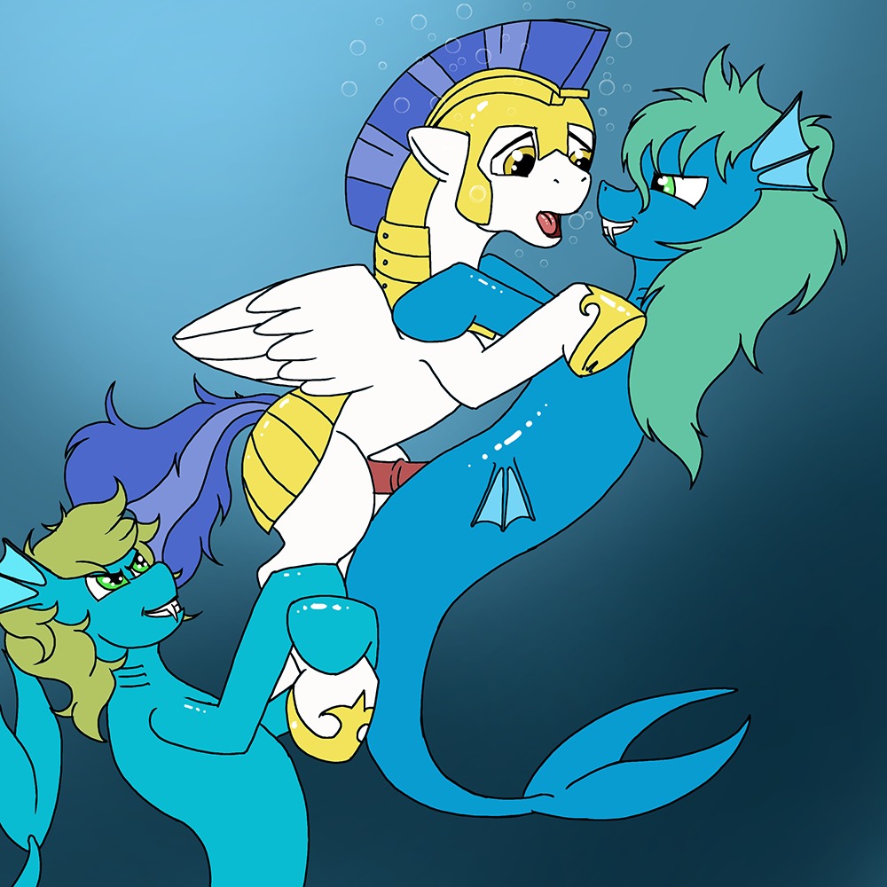 1:1 aquatic cobra_mcjingleballs e621 equid equine erection european_mythology eye_contact female feral fish friendship_is_magic genitals greek_mythology group hasbro hippocampus horse looking_at_another male male/female male_penetrating mammal my_little_pony mythology penetration penis pony royal_guard_(mlp) sex smile vaginal vaginal_penetration