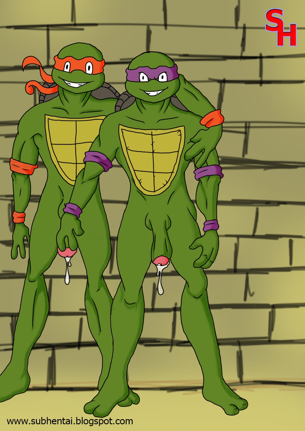 anthro donatello male male_only michelangelo reptile rule34 scalie subhentai tagme teenage_mutant_ninja_turtles turtle