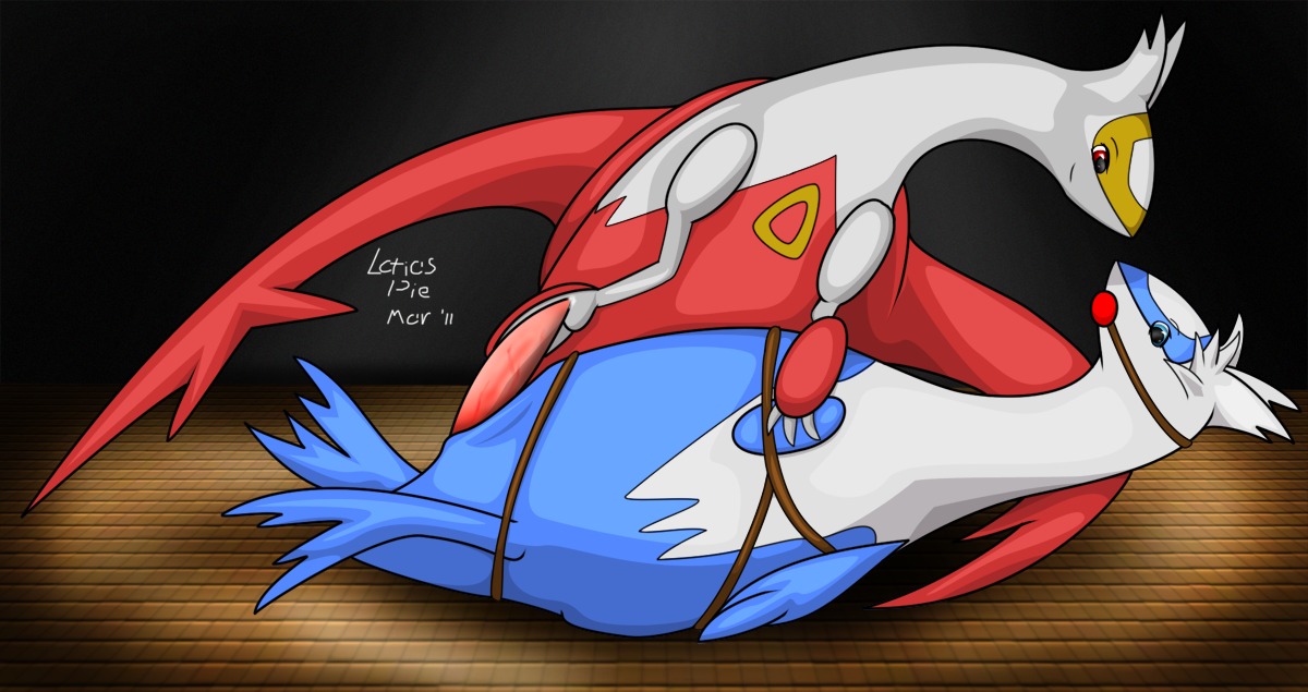 2011 bound claws color female feral gag gagged interspecies latias latios male nude penis pokemon pokemon_(species) rule34 straight tagme