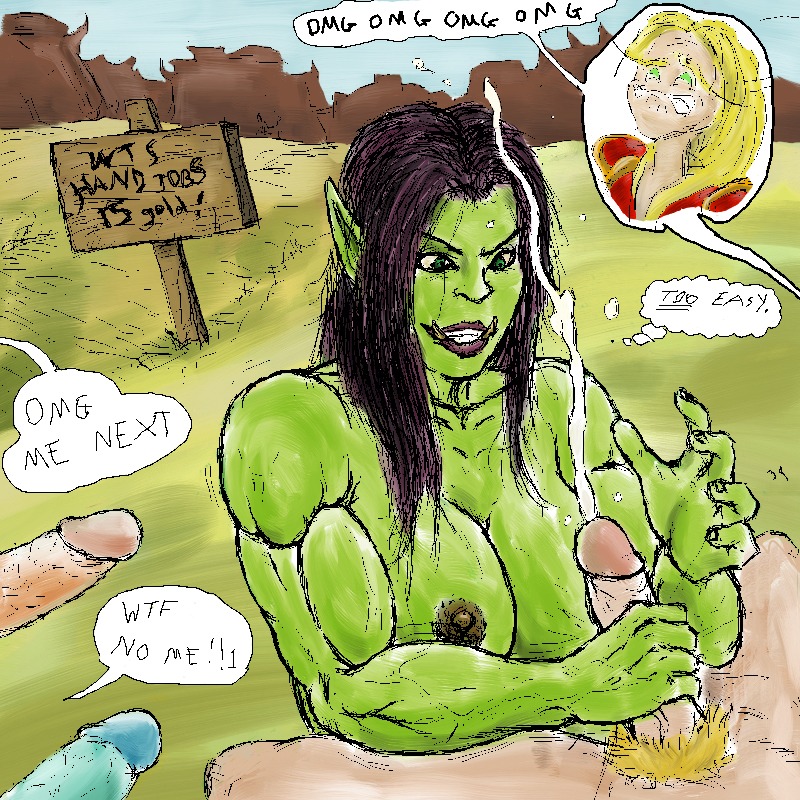 34-san 3boys areola biceps blood_elf breasts cumshot elf elf_male english_text erect_penis erection female green_eyes green_skin handjob large_breasts light-skinned_male light_skin lips long_hair male male/female muscular muscular_female nipples orc orc_(warcraft) orc_female penis perky_breasts pleasure_face pubic_hair purple_hair rule34 straight text troll_(warcraft) troll_male tusks uncensored veins veiny_penis world_of_warcraft
