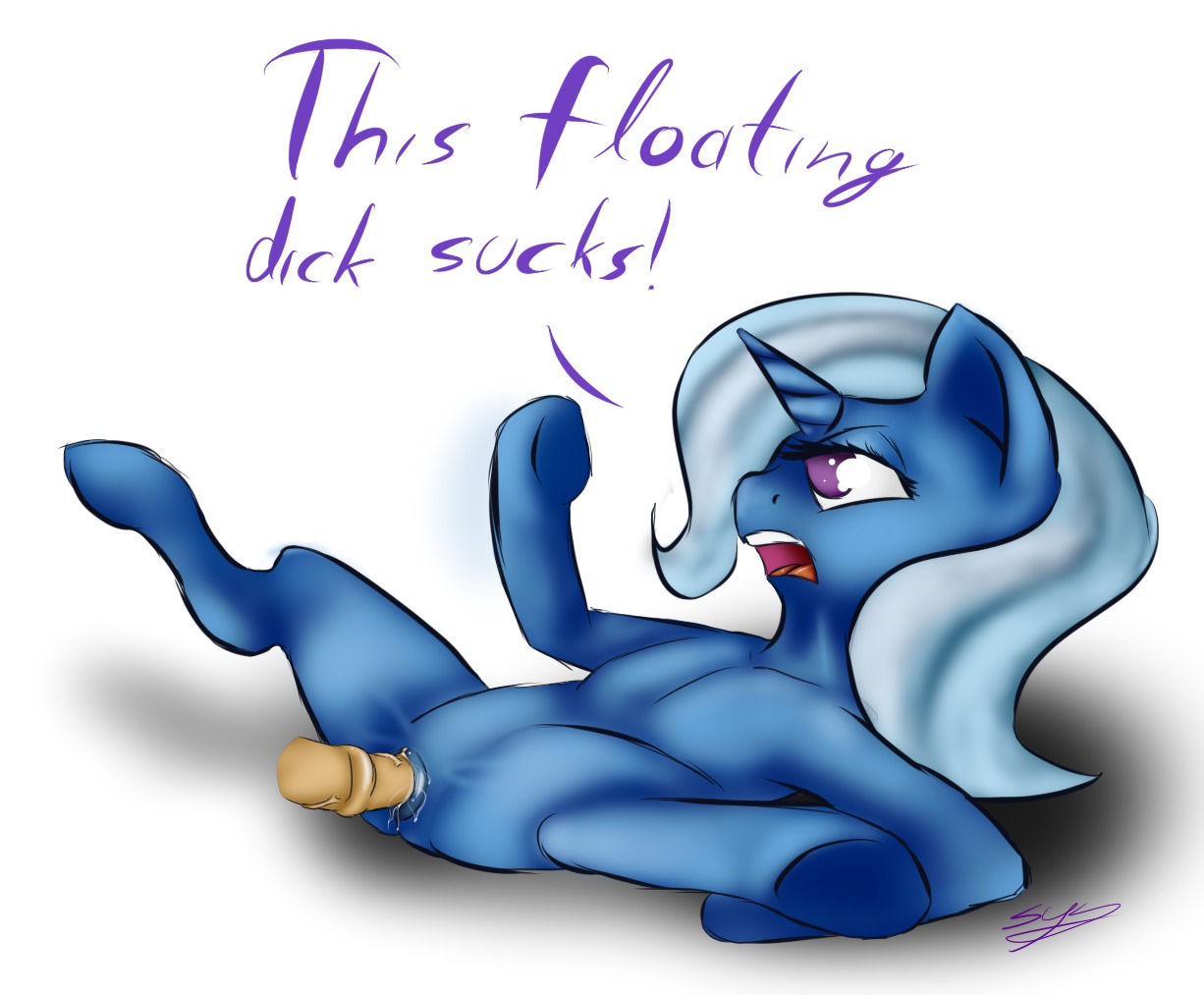 blue_fur equid equine female feral friendship_is_magic horse mammal my_little_pony pony rule34 smooth_skin synad tagme trixie_(mlp) trixie_lulamoon unicorn