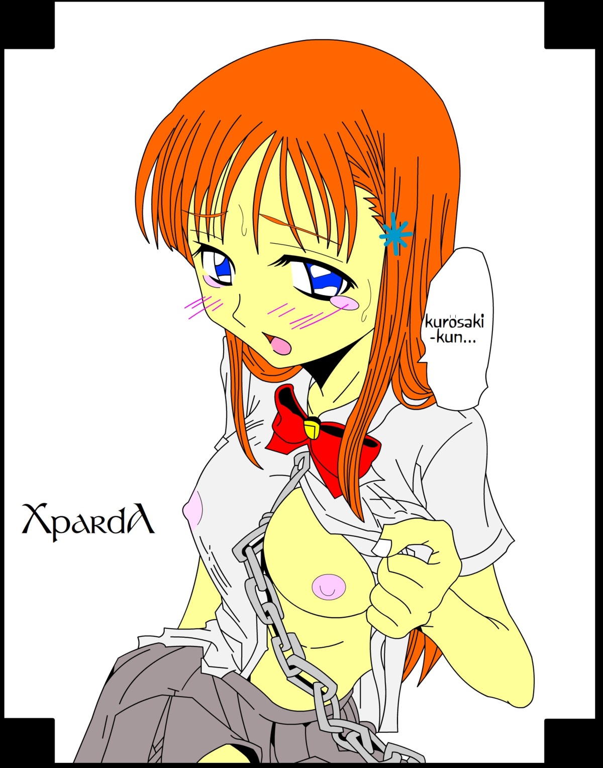 1girls bleach female inoue_orihime rule34 simple_background tagme white_background xparda
