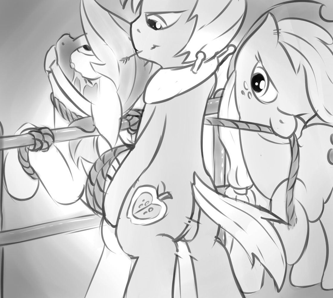 2014 applejack_(mlp) asphyxiation ball_gag balls bdsm big_macintosh_(mlp) bodily_fluids bondage bound breath_play crying digital_drawing_(artwork) digital_media_(artwork) e621 earth_pony equid equine fearingfun female female_raped forced friendship_is_magic fur gag genitals greyscale group hair hasbro horse male male_rape male_raping_female mammal monochrome my_little_pony mythological_creature mythological_equine mythology pegasus penetration pony rainbow_dash_(mlp) rape rope sex strangling tears wings