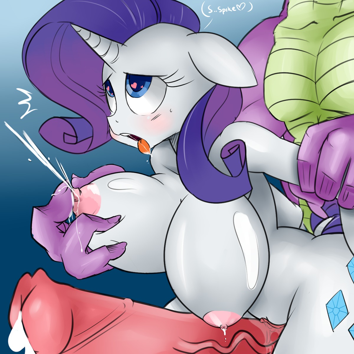 1:1 2014 ahegao anthro anthro_on_anthro anthrofied areola arm_grab big_breasts big_penis blue_eyes blush bodily_fluids breasts clitoris cum cum_on_penis cutie_mark doggie999 dragon drooling duo e621 equid equine erection eye_roll eyelashes faceless_character faceless_male female female_focus friendship_is_magic from_behind_position fucked_silly genital_fluids genitals grinding hair hasbro heart_symbol hi_res horn interspecies it'll_never_fit lactating looking_pleasured male male/female mammal milk my_little_pony mythological_creature mythological_equine mythological_scalie mythology nipple_fetish nipple_pinch nipple_play nipples nude open_mouth penis pinch purple_hair pussyjob rarity_(mlp) sagging_breasts saliva scalie sex sitting_on_penis solo_focus spike_(mlp) sweat thigh_sex tongue tongue_out unicorn vaginal_fluids vein veiny_penis vulva