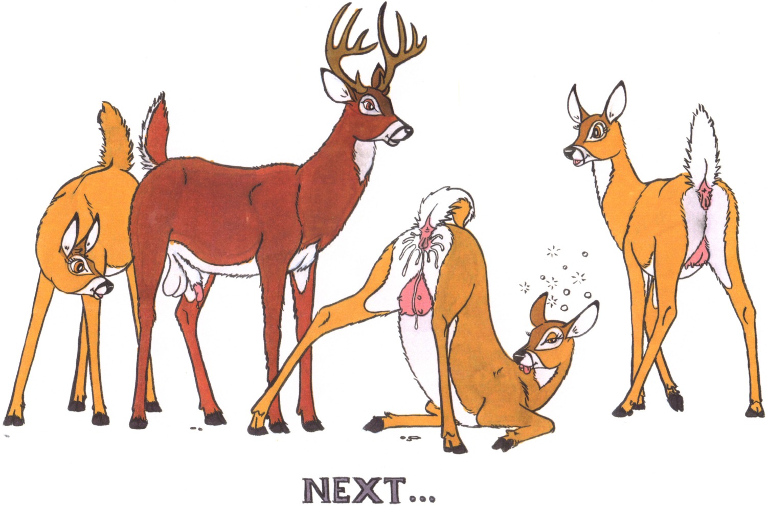 after_sex after_vaginal after_vaginal_penetration afterglow anatomically_correct anatomically_correct_genitalia anatomically_correct_penis anatomically_correct_vulva animal_genitalia animal_penis animal_vulva antlers anus ass_up balls bodily_fluids brown_body brown_eyes brown_fur butt cervine_genitalia cervine_penis cervine_vulva cum cum_drip cum_in_vagina cum_inside cum_on_ground cum_on_udders cum_splatter deer dripping e621 english_text female feral feral_on_feral fucked_silly fur genital_fluids genitals group group_sex half-closed_eyes half-erect hi_res hooves horn lemon_testicles looking_at_another looking_at_genitalia looking_at_viewer male male/female mammal multicolored_body multicolored_fur narrowed_eyes new_world_deer open_mouth orgasm penis penis_tip presenting presenting_hindquarters raised_tail red_body red_fur scut_tail sex sheath short_tail simple_background smile tail tail_anus teats text tim_o'rourke tongue tongue_out traditional_media_(artwork) two_tone_body two_tone_fur udders vulva warm_colors white-tailed_deer white_background white_body white_fur