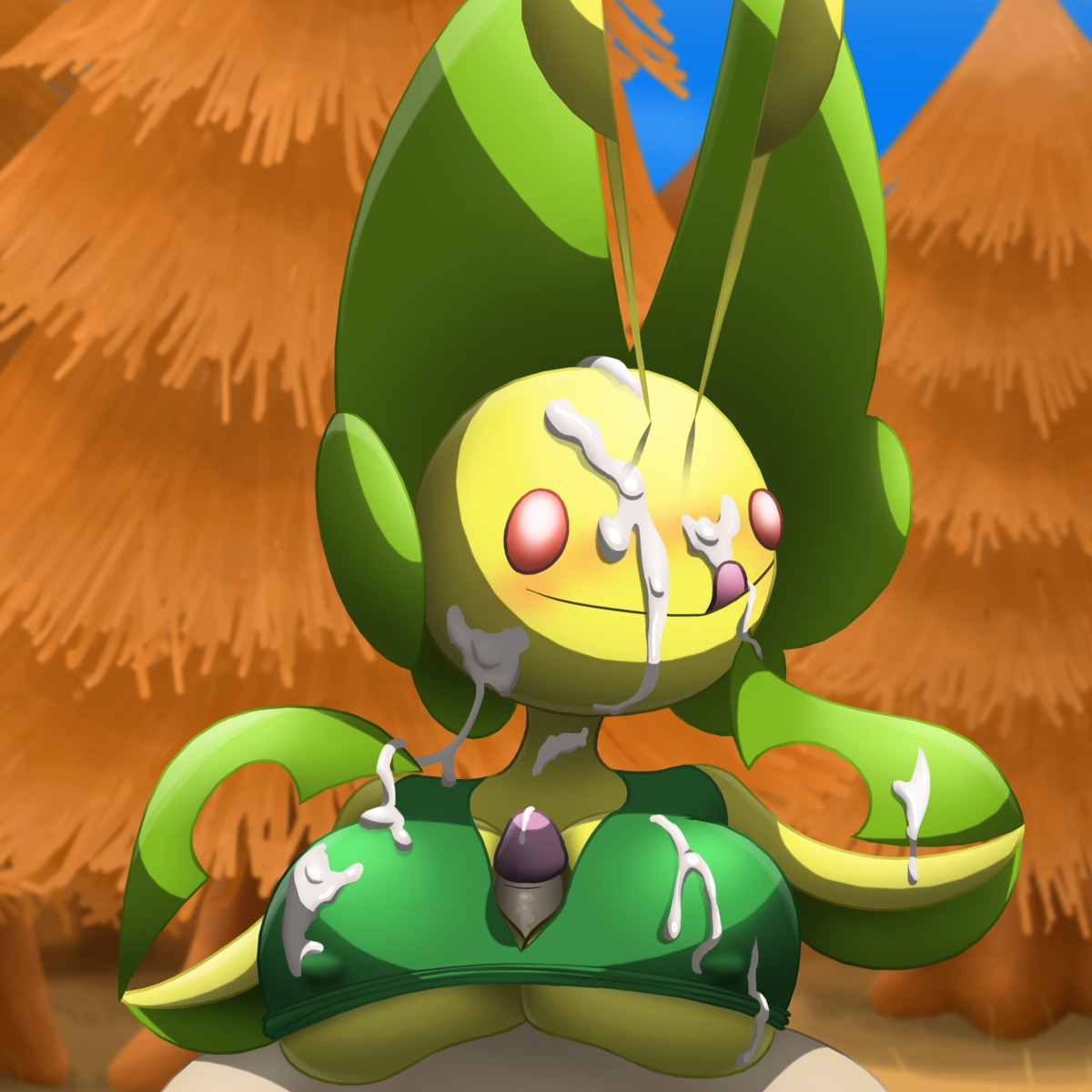 1:1 2013 anthro arthropod bodily_fluids bra breast_play breasts clothing cum cum_on_face digital_media_(artwork) duo e621 erection female female_focus generation_5_pokemon genital_fluids genitals hi_res human human_on_anthro humanoid_genitalia humanoid_penis insect interspecies leavanny male male/female mammal messy nintendo ole outside penis pokemon pokemon_(species) pokephilia red_eyes sex solo_focus titfuck tongue tongue_out underwear