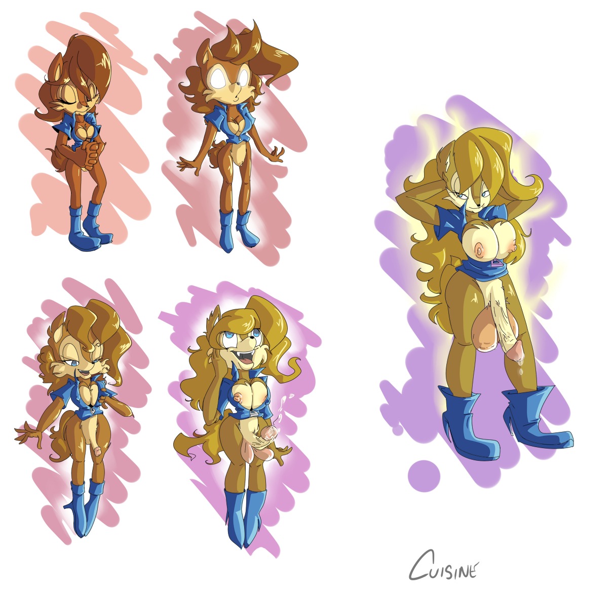 anthro archie_comics balls boots breasts chipmunk clothes color cuisine female female_to_futa fti_transformation fur furry futa_transformation futanari gender_transformation intersex nipples penis rodent rule34 sally_acorn sega sonic_(series) sonic_the_hedgehog_(archie) sonic_the_hedgehog_(comics) sonic_the_hedgehog_(series) squirrel standing tagme testicles transformation