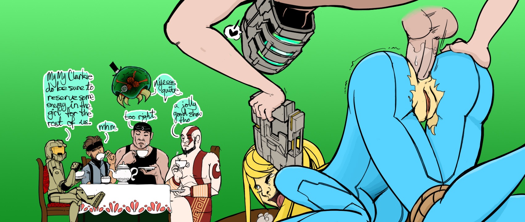 1girls 2d ahegao all_fours anal anal_sex anus ass bad_end balls bondage bound breasts caelenvasius captured captured_heroine classy clothed crossover crying damsel_in_distress dead_space defeated defeated_heroine dialogue domination eastern_and_western_character english_text enslaved female femsub forced forced_exposure forced_submission funny game_over gears_of_war god_of_war gunpoint halo_(game) halo_(series) helpless hilarious human humiliation isaac_clarke kidnapped kratos lmao male maledom marcus_fenix master_chief metal_gear metal_gear_solid metroid metroid_(creature) nintendo penis punishment pussy rape restrained ripped_clothing rule34 sad sad_sub samus_aran sex sex_slave slave slave_girl solid_snake source_request spartan_(halo) speech_bubble straight submissive submissive_female taunting text unhappy unhappy_female vagina weird_crossover worried zero_suit zero_suit_samus