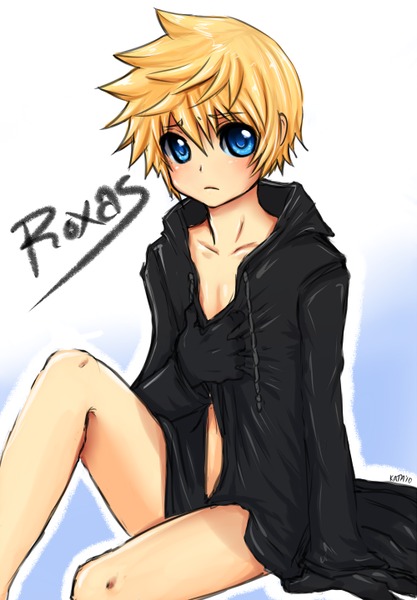 almost_naked blue_eyes cute disney kingdom_hearts looking_at_viewer male male_only roxas rule34 square_enix tagme