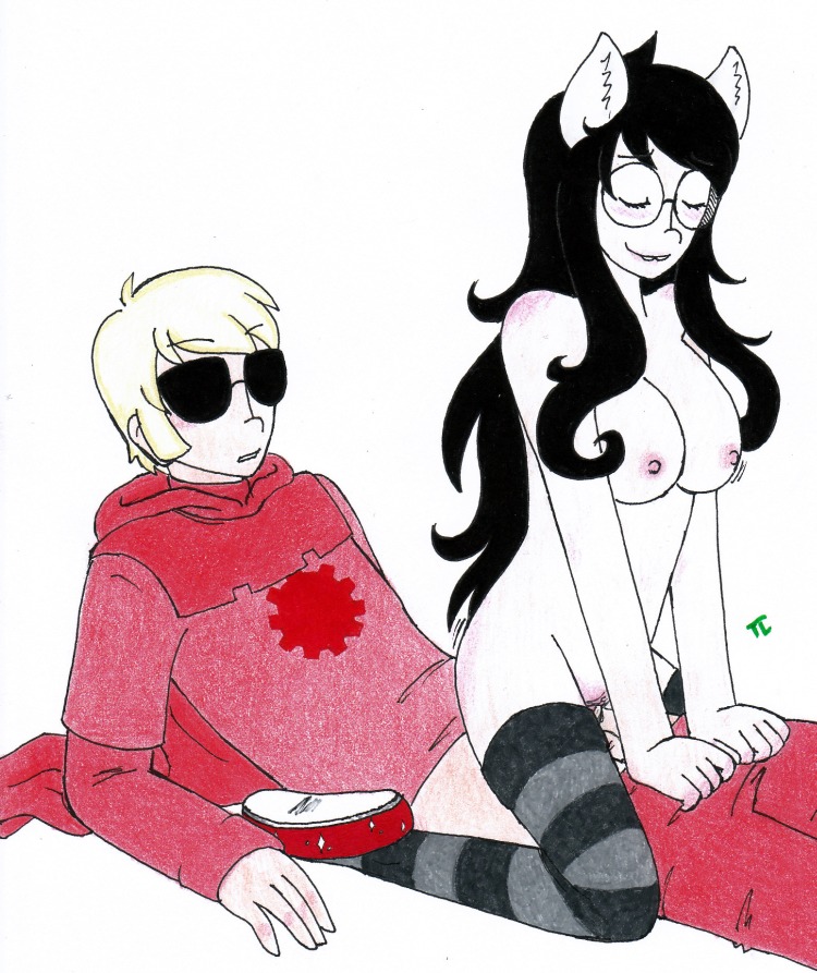 1boy 1girls black_hair blonde_hair breasts buckteeth closed_eyes clothing dave_strider dog_ears female flats glasses homestuck jade_harley long_hair male ms_paint_adventures naked nipples pandemoniumincarnate penis pussy rule34 shoes short_hair source_request stockings straight sunglasses vaginal_penetration white_background white_skin
