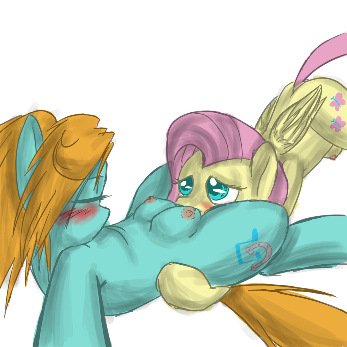 above_average_crotchboobs breasts crotchboobs equine female feral fluttershy_(mlp) friendship_is_magic horse my_little_pony nipples non-human_areolae pegasus pony rule34 tagme tail