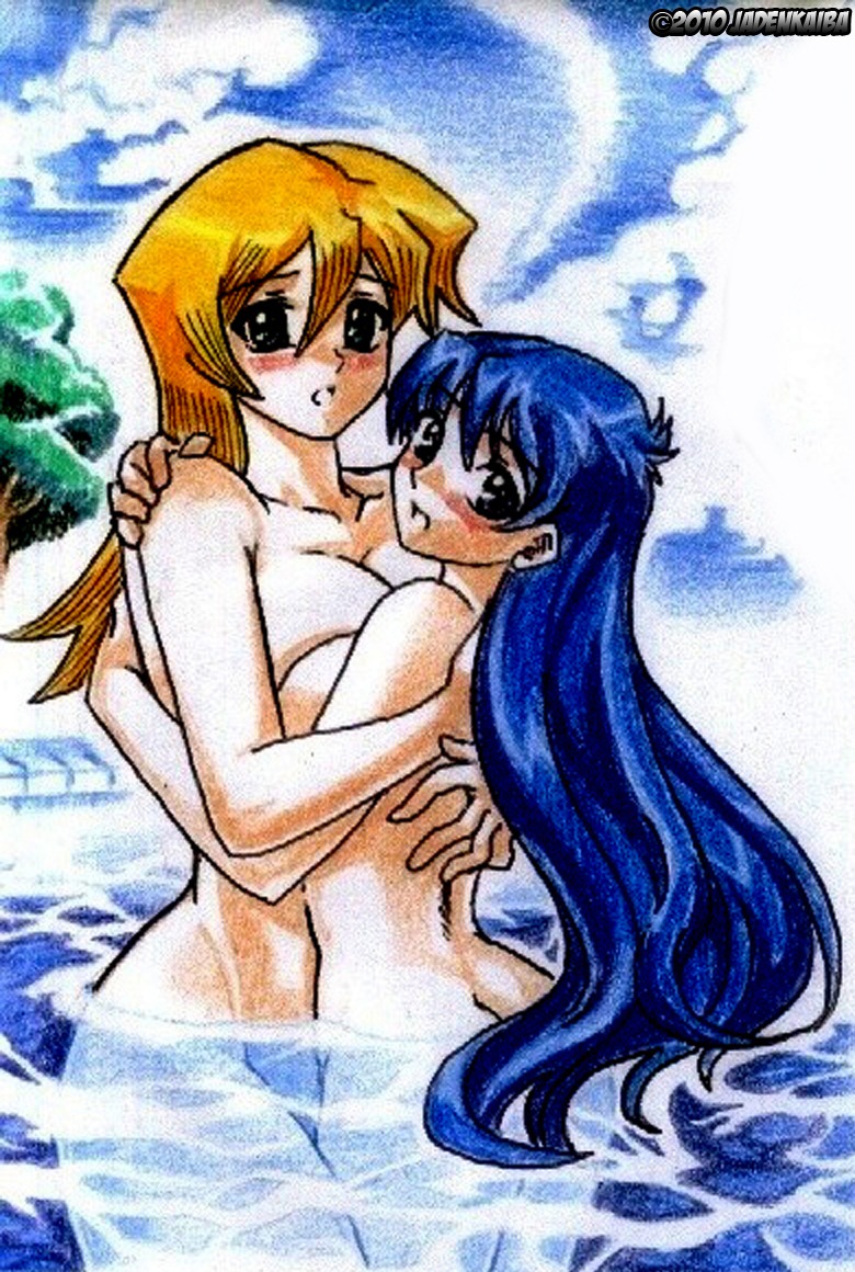 2010 2girls alexis_rhodes ass asuka_tenjoin blair_flannigan blonde_hair blue_hair blush breasts color dated female female_only hug hugging human jadenkaiba long_hair multiple_females multiple_girls nude rule34 saotome_rei shonen_jump shounen_jump shueisha tagme tenjouin_asuka water weekly_shonen_jump weekly_shounen_jump yu-gi-oh! yu-gi-oh!_gx yuri yuu-gi-ou yuu-gi-ou_gx