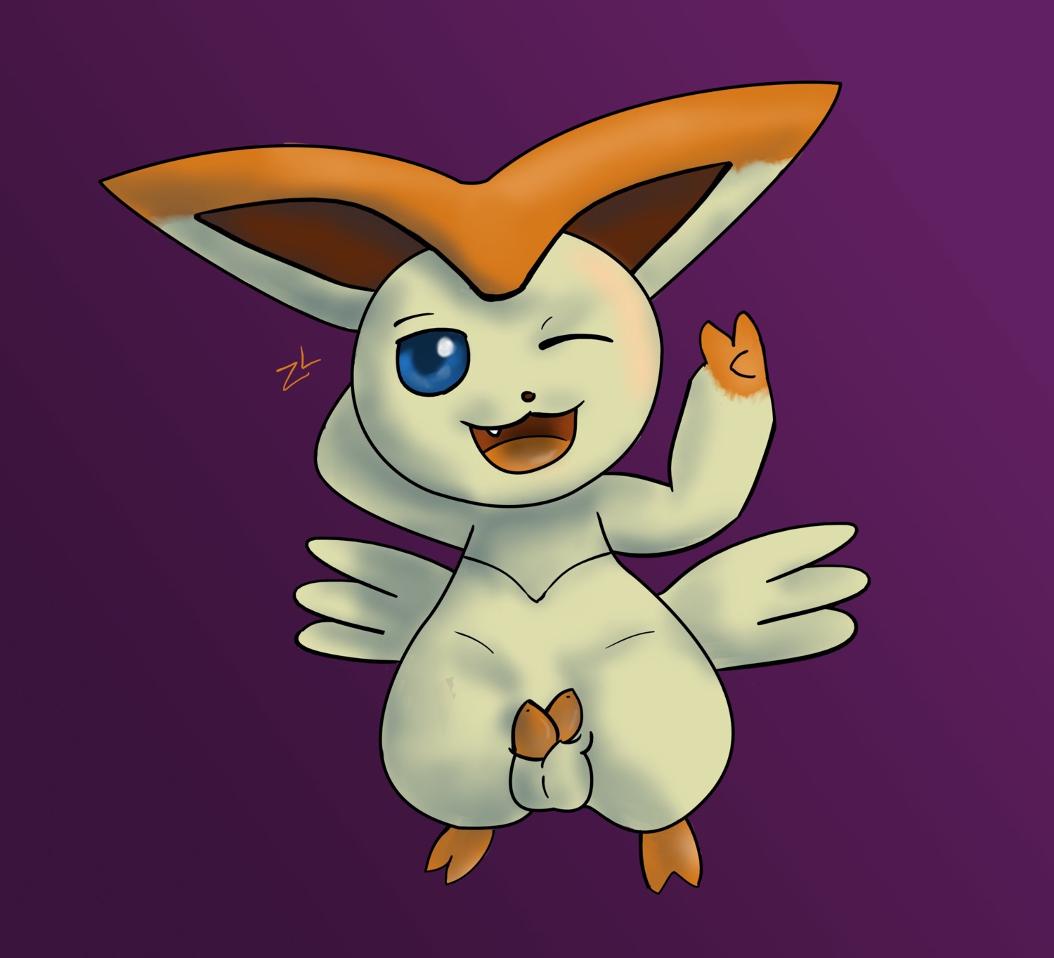 2_penises absurd_res animal_genitalia animal_penis balls big_ears blue_eyes blush butt_wings digital_media_(artwork) e621 erection feathered_wings feathers generation_5_pokemon genitals hair hi_res legendary_pokemon looking_at_viewer male multi_genitalia multi_penis nintendo nude open_mouth penis pokemon pokemon_(species) sheath slightly_chubby smile solo unusual_wing_placement victini wide_hipped_male wide_hips wings zeklullaby