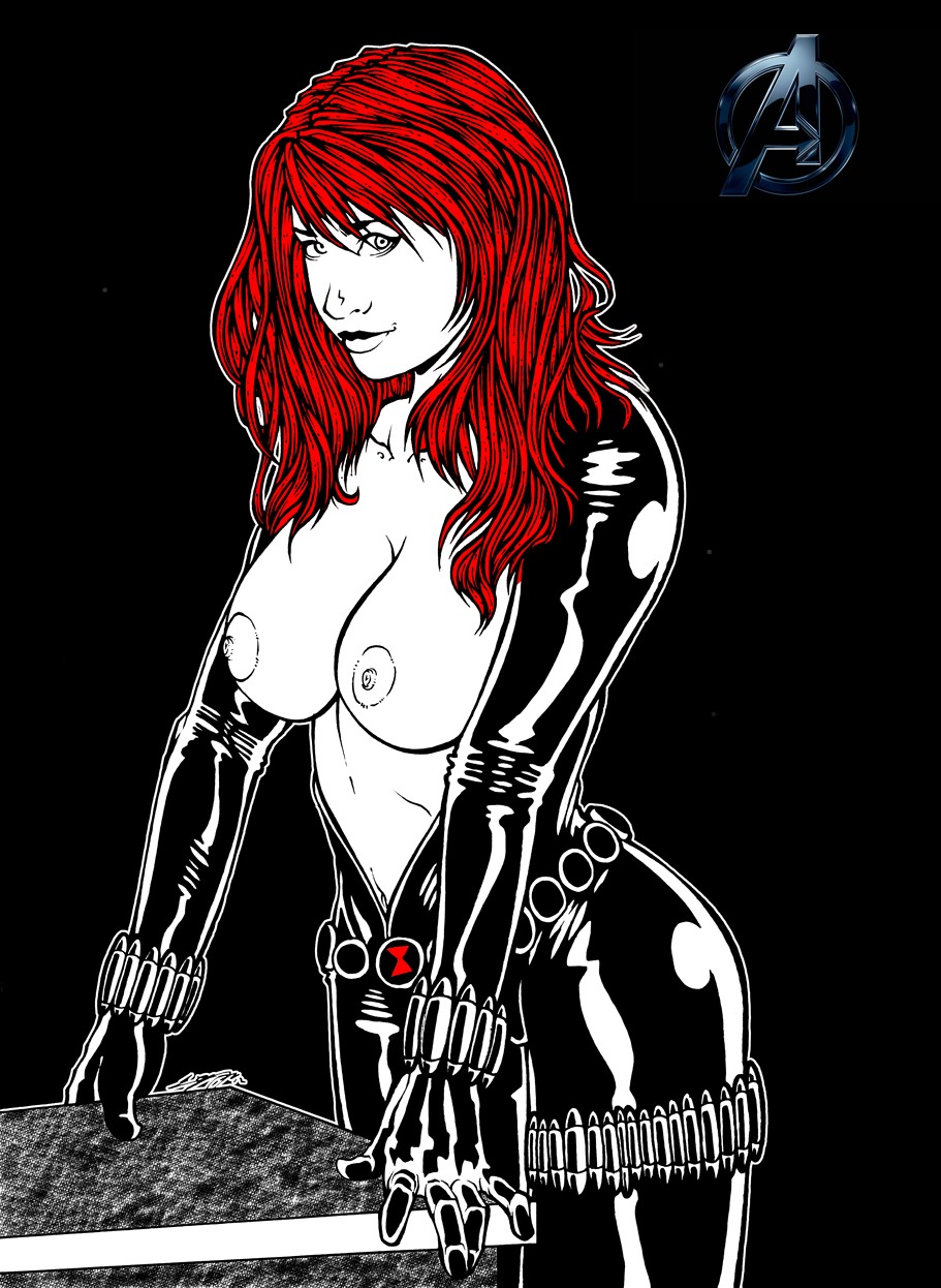 black_widow_(marvel) el_diablero female marvel marvel_comics natasha_romanoff red_hair rule34 tagme