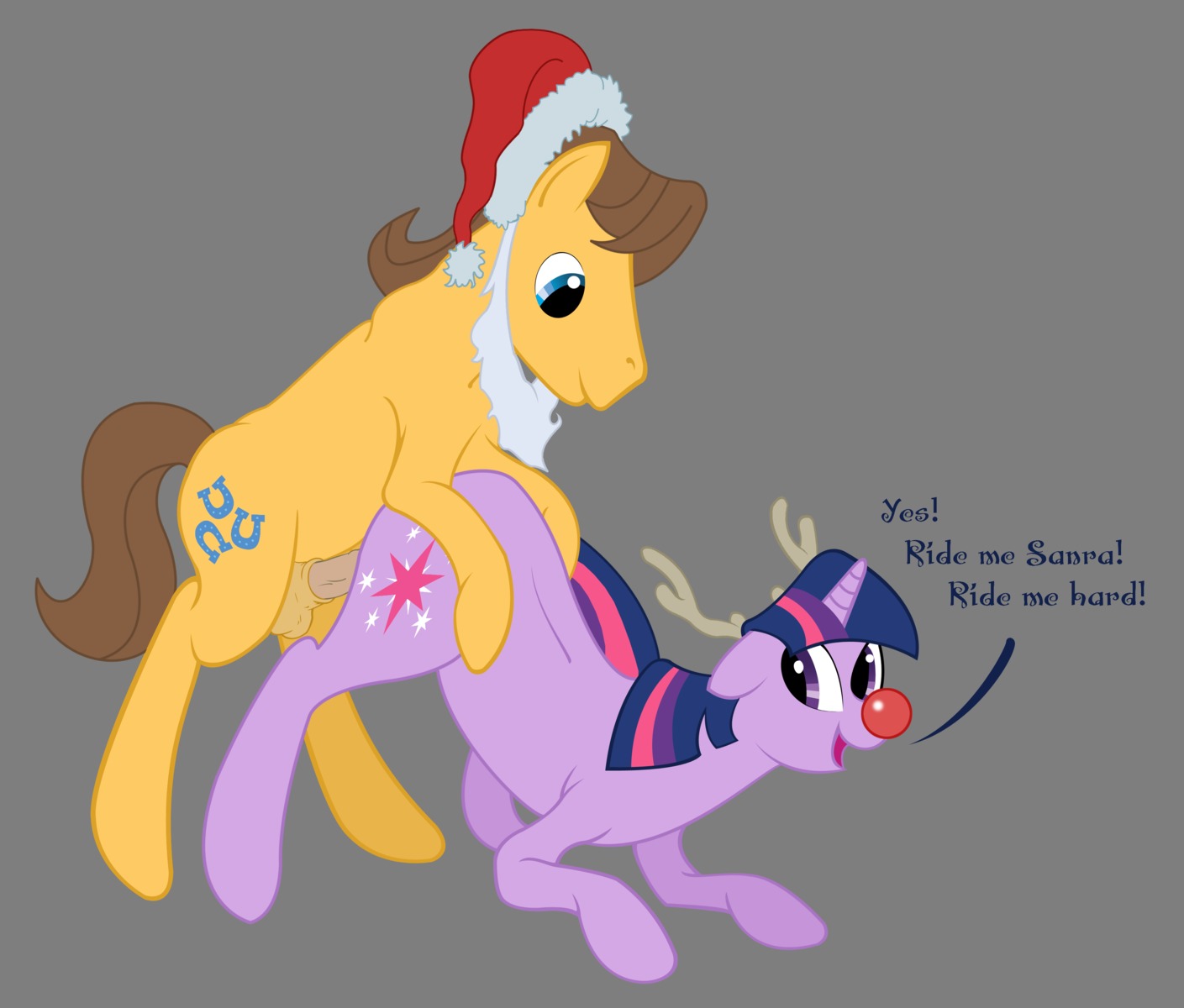 caramel caramel_(mlp) christmas earth_pony equine female feral friendship_is_magic horse my_little_pony pony purple_hair rule34 smooth_skin twilight_sparkle_(mlp) unicorn