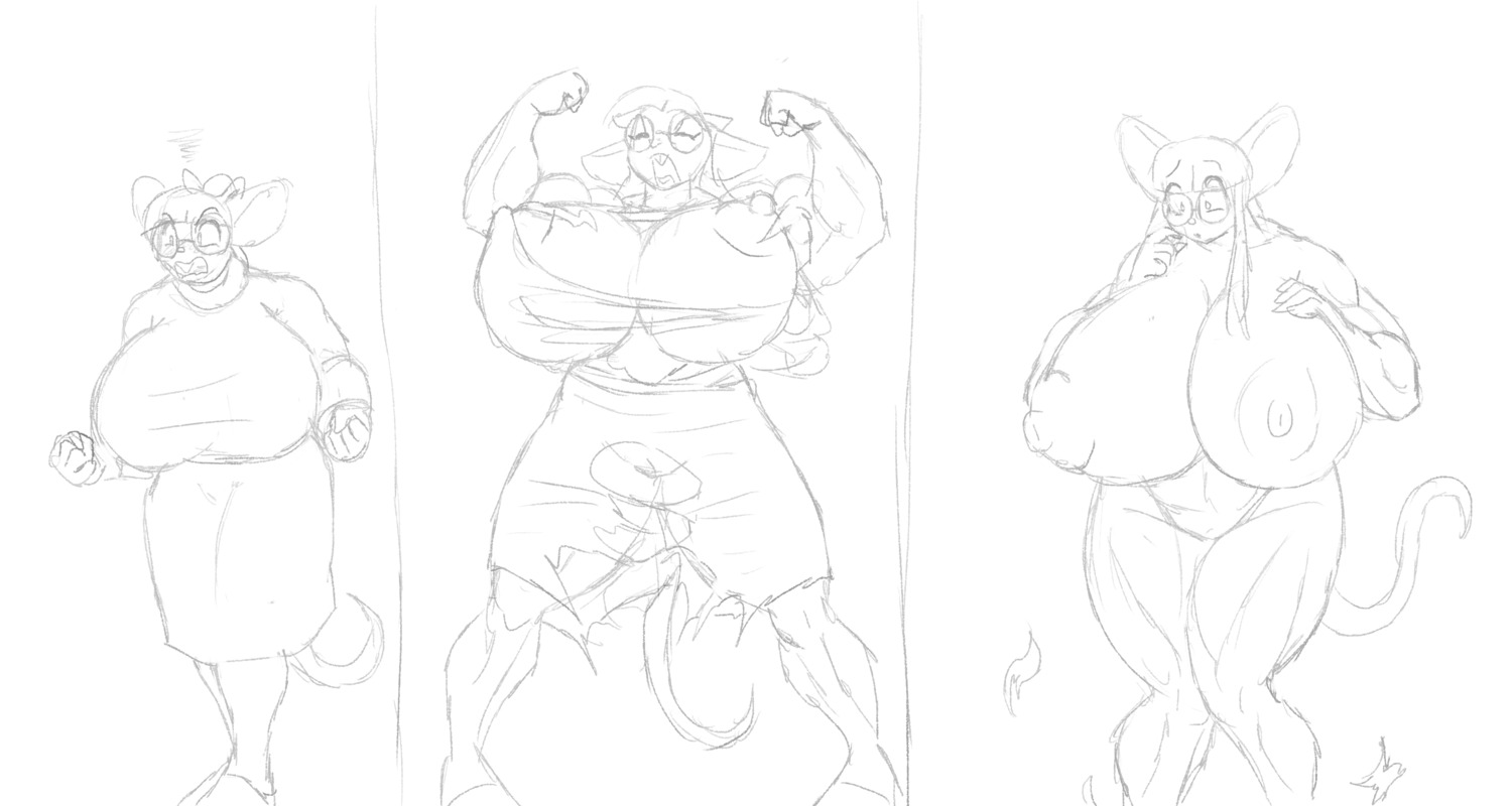 2013 absurd_res angry anthro areola biceps big_breasts bottomwear breasts clothing e621 eyewear female genitals glasses growth hi_res huge_breasts mammal marauder6272 monochrome mouse murid murine muscle_growth muscular muscular_female nipples open_mouth pencil_(object) roaring rodent sketch solo topwear torn_bottomwear torn_clothing torn_topwear vulva wardrobe_malfunction