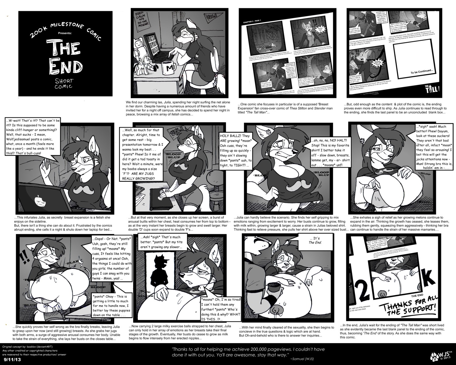 2013 adventure_time anthro big_breasts bodily_fluids bra breast_expansion breasts canid canine canis cartoon_network chair clothed clothing comic computer container cross crossover cup dialogue digital_media_(artwork) duo e621 ear_piercing electronics english_text equid equine exclamation_point expansion facial_hair female finn_the_human friendship_is_magic furniture geronimo_stilton_(series) greyscale hasbro hi_res holding_breast house_mouse huge_breasts human keep_calm_and_carry_on lactating laptop male mammal markiplier milestone milk monochrome mouse murid murine mustache my_little_pony mythological_creature mythological_equine mythology nipples pegasus piercing poster rainbow_dash_(mlp) rodent silhouette sitting smile solo_focus sweat teeth text thea_stilton toy underwear wings wolf wolfjedisamuel worfstache