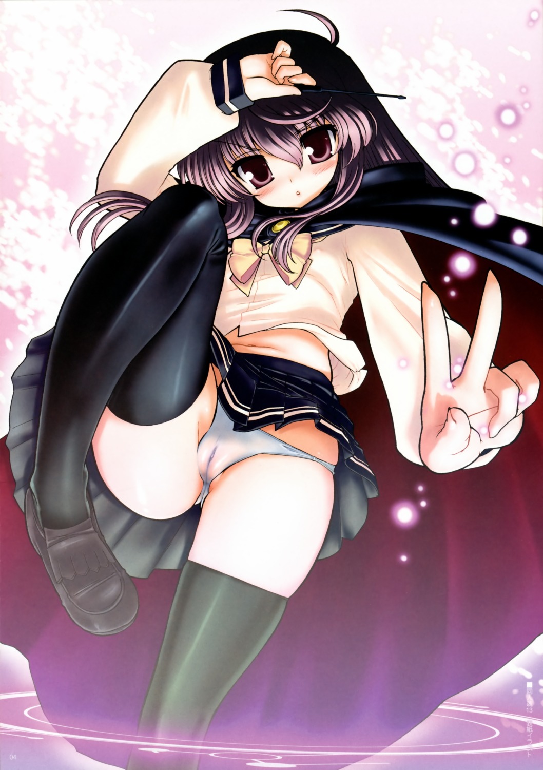 cameltoe female kazumi_yosiyuki page_4 panties pussy rule34 see-through see-through_panties thighhighs