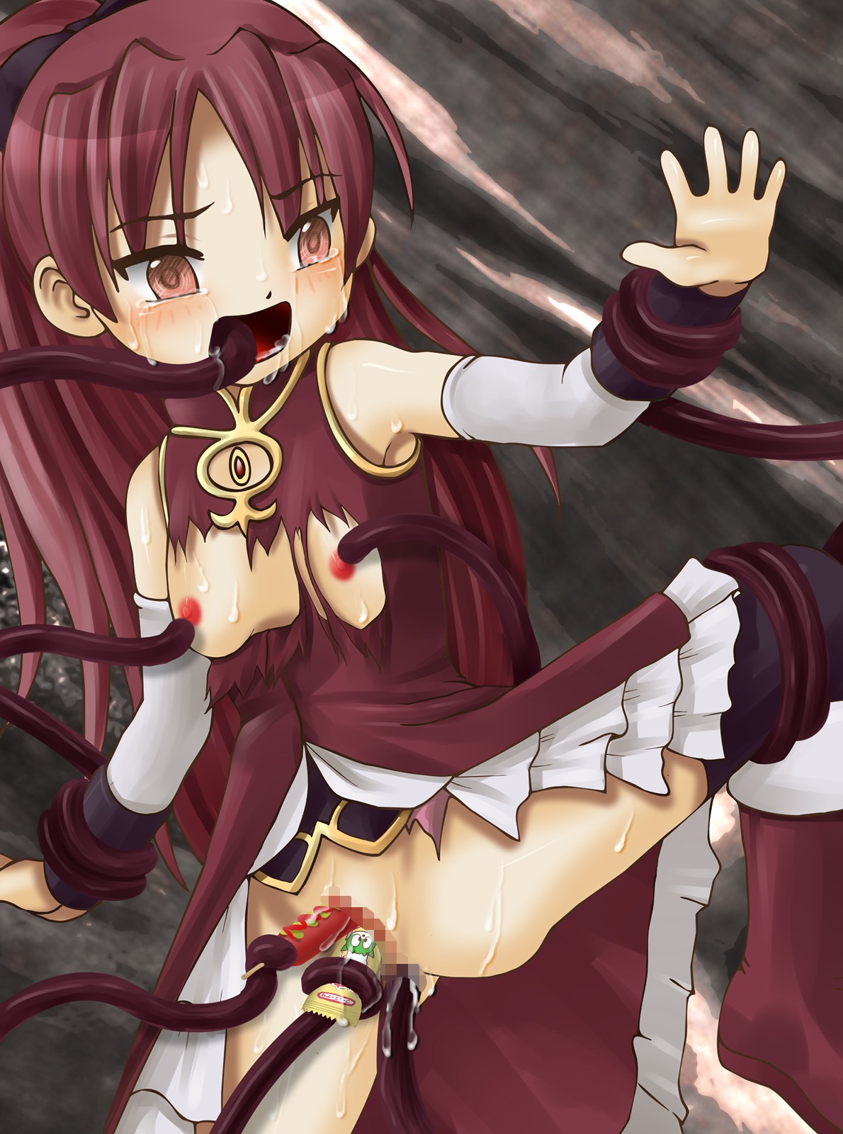 1girls female mahou_shoujo_madoka_magica rule34 sakura_kyouko tagme tentacle