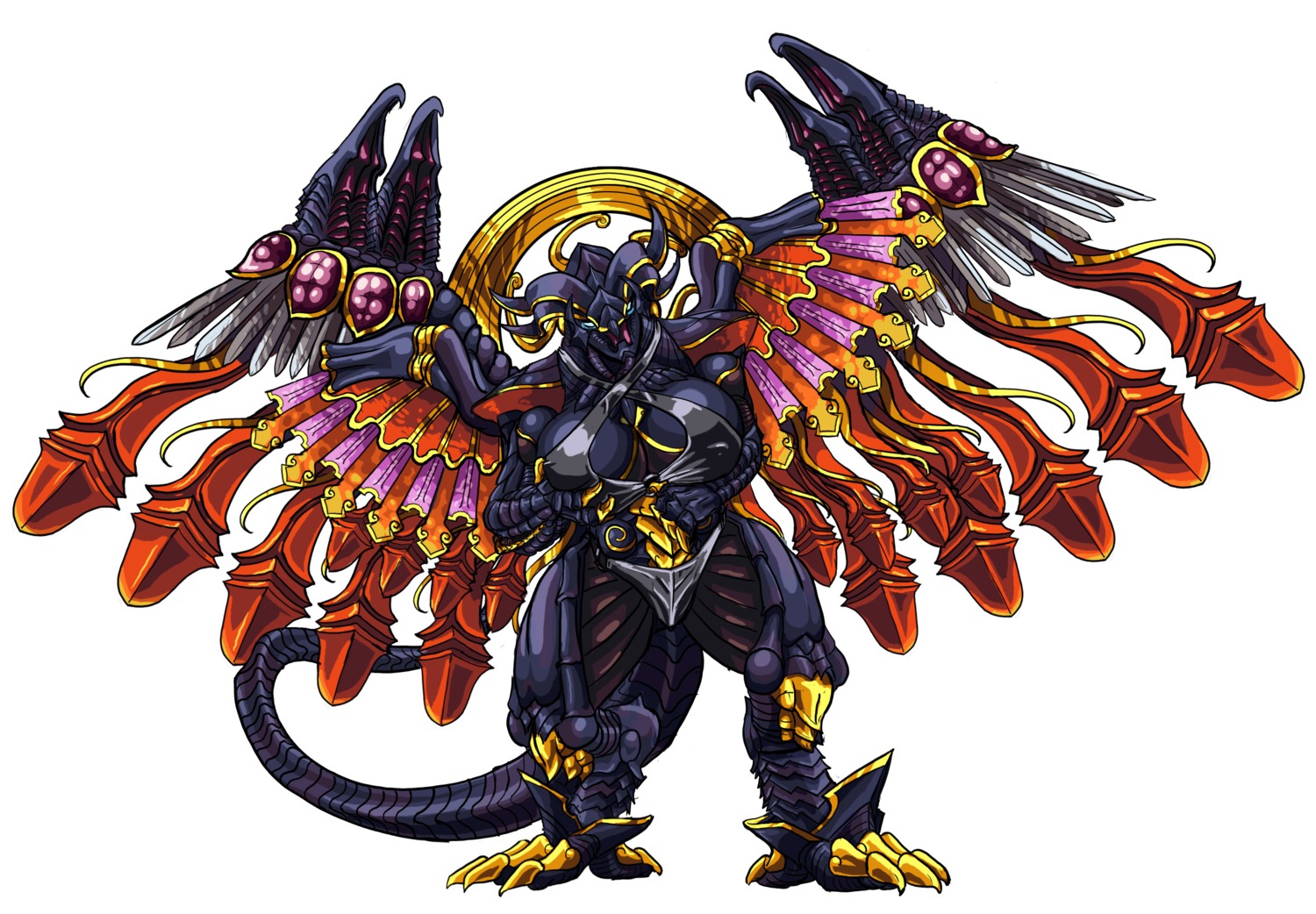 1girls 2d aeon_(final_fantasy) bahamut_(final_fantasy) breasts female female_only final_fantasy final_fantasy_x nipples nipples_visible_through_clothing oniontrain panties rule34 rule_63 solo solo_female tagme underwear wings