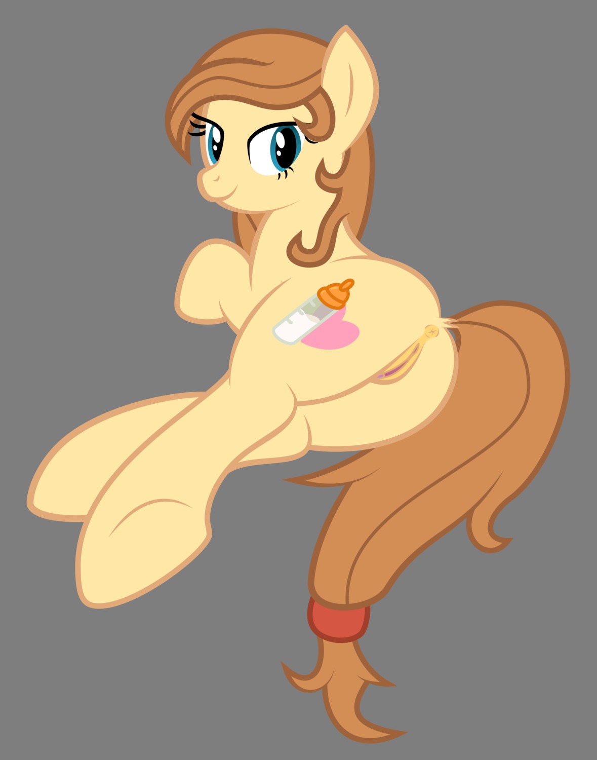 absurd_res alpha_channel anus blue_eyes brown_hair butt cream_heart cutie_mark digital_media_(artwork) e621 earth_pony equid equine fan_character female feral fur genitals hair hasbro hi_res horse inviting looking_at_viewer looking_back lying mammal mature_female mature_feral my_little_pony nude on_side pony presenting presenting_hindquarters presenting_vulva seductive simple_background smile solo tan_body tan_fur transparent_background vector vulva zbowpone