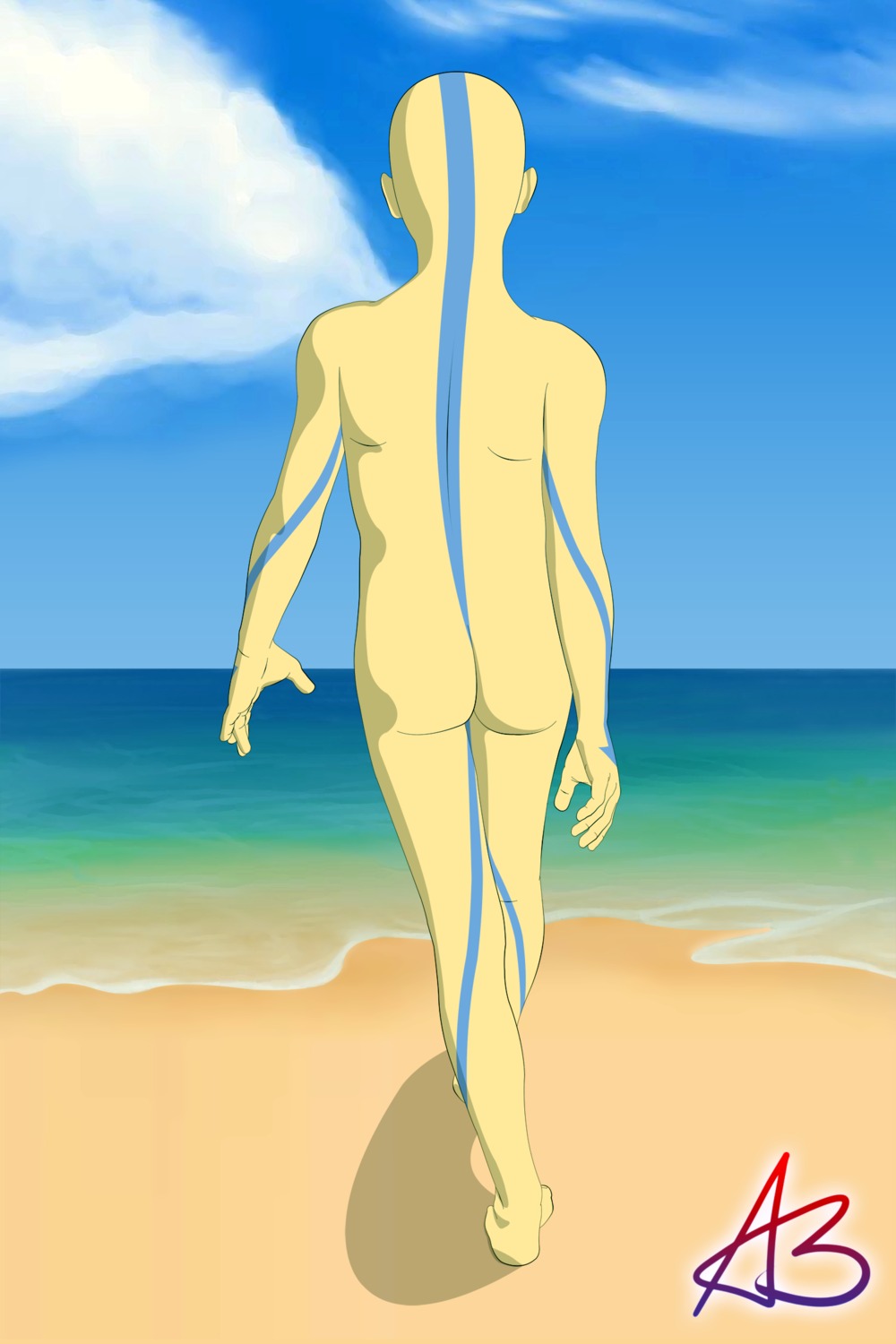 1boy aang air_nomad airbender_tattoo andrewbadger ass avatar_legends avatar_the_last_airbender back bald beach completely_nude full_body_tattoo human human_only light_skin male male_focus male_only naked nude ocean outdoors outside rule34 solo solo_focus solo_male tattoo the_avatar water