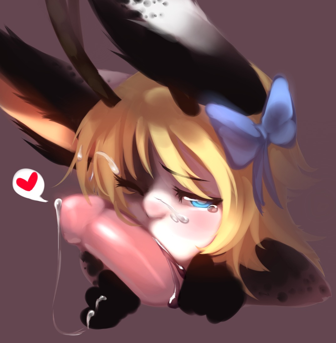 accessory after_sex allen_myriad anthro antlers blonde_hair blue_eyes bodily_fluids bow_(feature) bow_accessory bow_ribbon bust_portrait cum digital_media_(artwork) duo e621 erection fellatio femboy genital_fluids genitals hair hair_accessory hair_bow hair_ribbon heart_reaction heart_symbol horn humanoid_genitalia humanoid_penis jackalope kanel lagomorph male male/male mammal oral penile penis pictographics portrait ribbons saliva sex speech_bubble tears