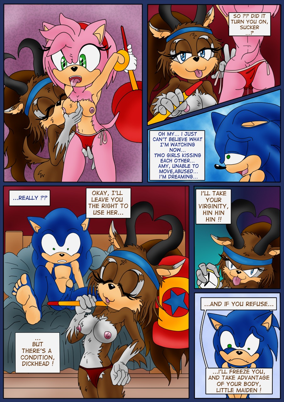 amy_rose anthro blue_fur brown_fur color comic cylia_the_antelope dialogue english_text female fingering fur furry furry_only hammer hedgehog male multiple_females nipple_suck nude penis piko-piko_hammer piko_piko_hammer pink_fur raianonzika rule34 sega sonic_(series) sonic_the_hedgehog sonic_the_hedgehog_(series) text uncensored yuri yuri_with_male_audience