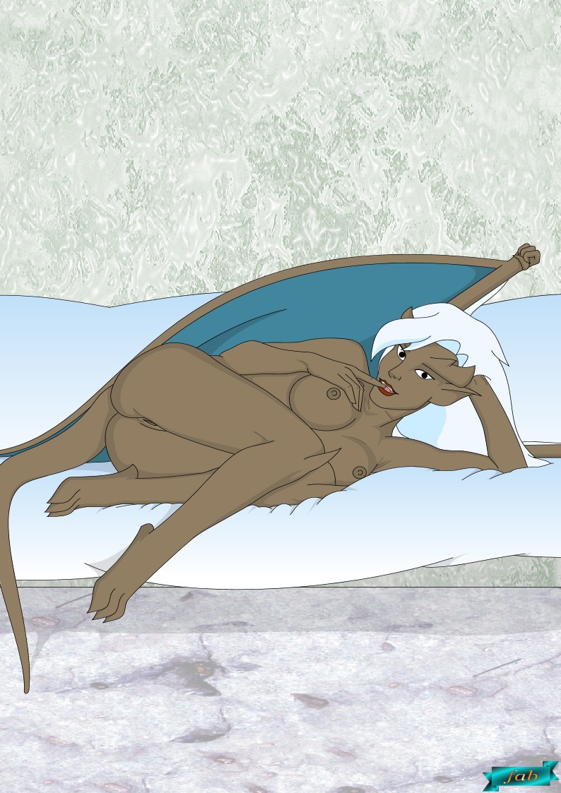 1girls brown-skinned_female brown_skin delilah_(gargoyles) disney fab fab3716 female female_only finger_in_mouth gargoyles humanoid nipples nude nude_female pussy rule34 solo solo_female tagme white_hair winged_humanoid
