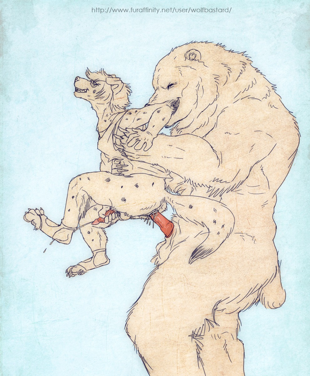 anal anal_penetration anthro anthro_on_anthro balls bear bodily_fluids clenched_teeth cum cumshot dominant duo e621 ejaculation english_text erection felid genital_fluids genitals happy happy_sex hi_res larger_dom larger_male leopard male male/male male_penetrated male_penetrating male_penetrating_male mammal orgasm pantherine penetration penis polar_bear profanity sex shmappblarg side_view size_difference smaller_male snow_leopard tail teeth text url ursine wolfbastard