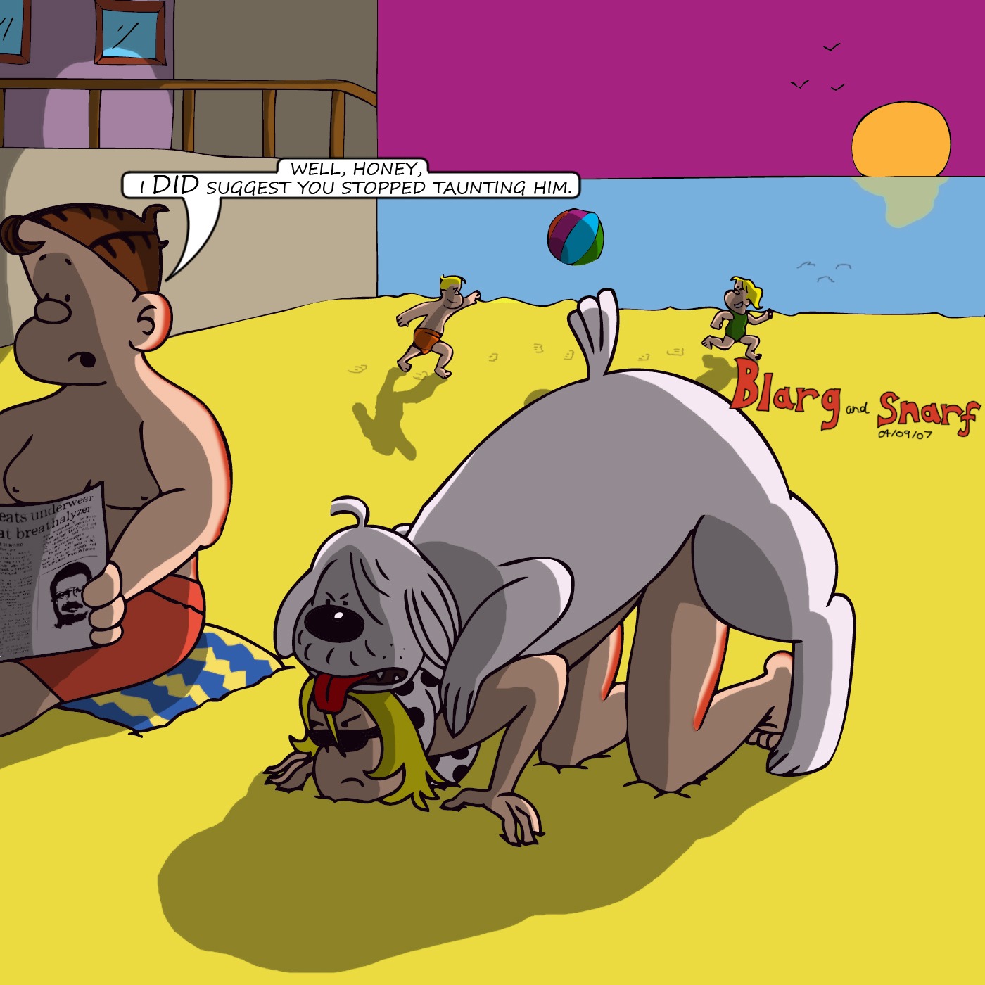 beach blargsnarf dawg dawg_flagston ditto_flagston doggy_style dot_flagston female hi_and_lois hiram_flagston lois_flagston public rule34 zoophilia