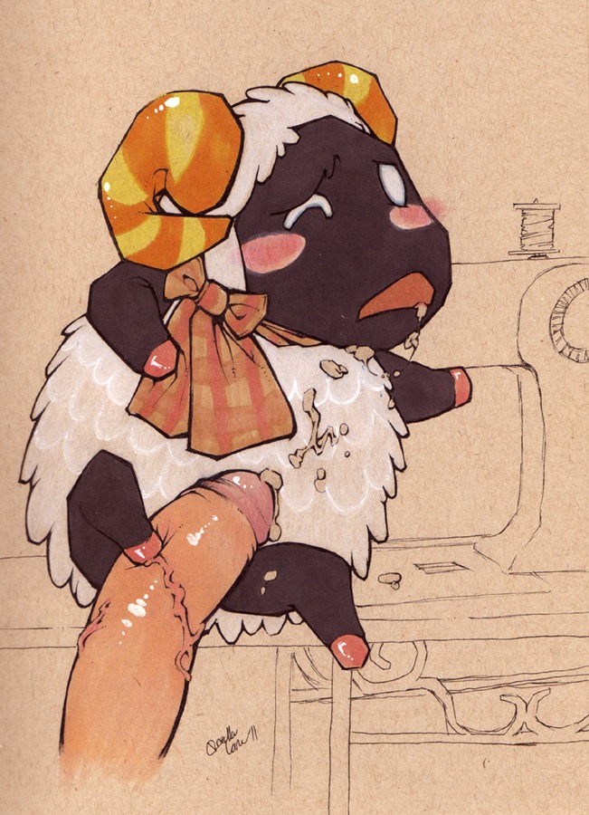 2011 animal_crossing anthro atomicdog blush cum cum_in_mouth cum_on_body footjob male male_pov nintendo one_eye_closed pov raella_lane rule34 sheep tagme unseen_male_face vesta_(animal_crossing) white_wool